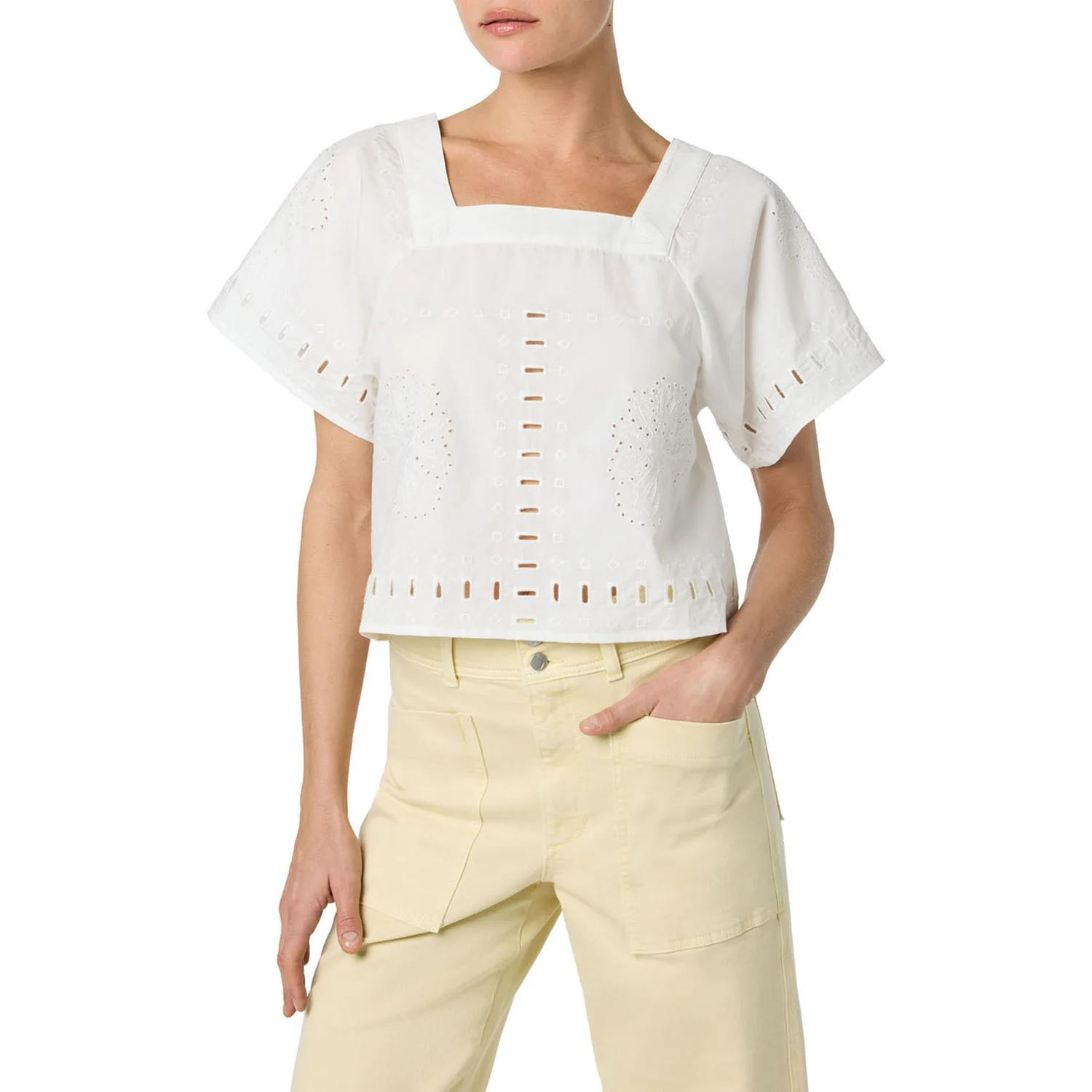 Joe Jeans - Womens Cropped Broderie Top - Image 2
