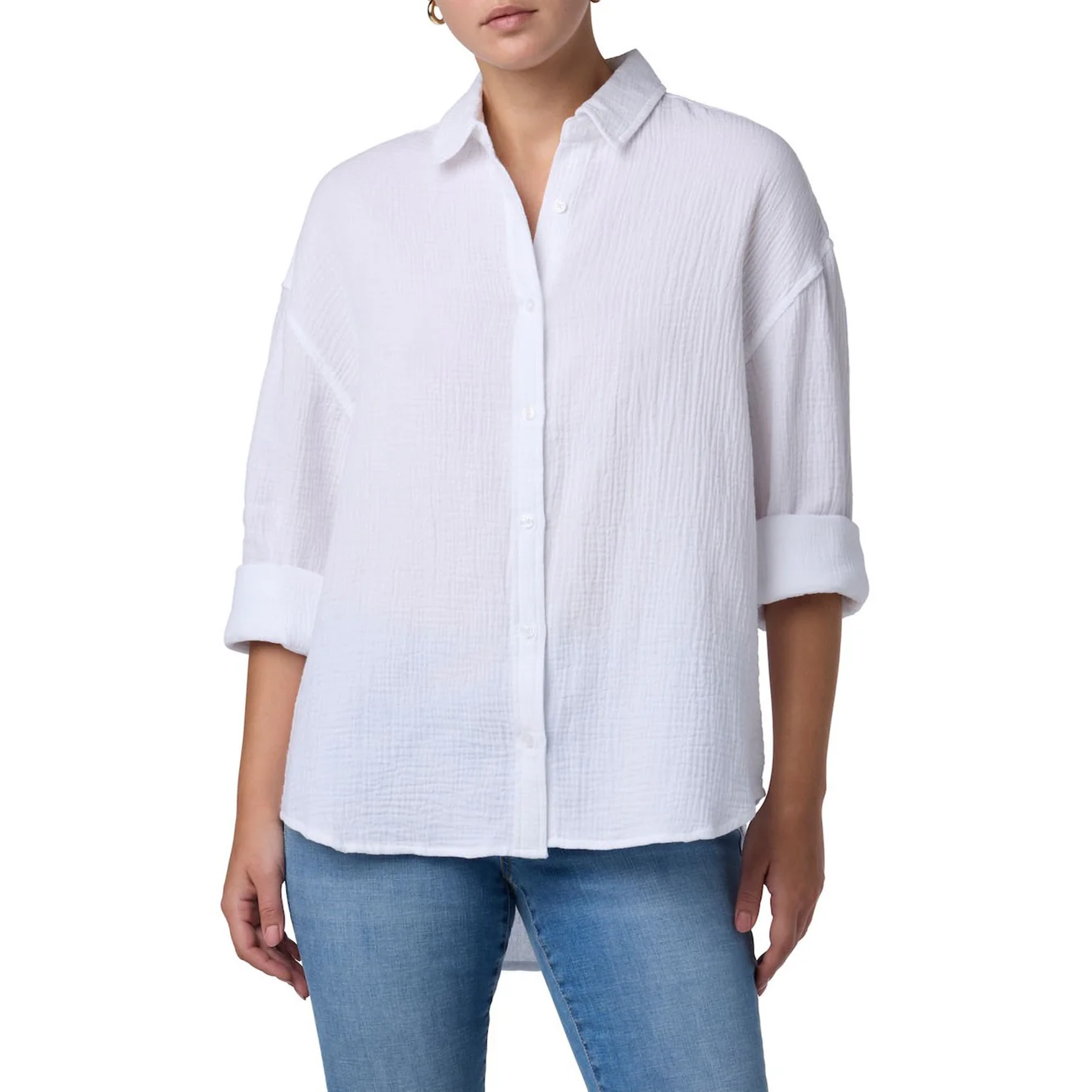 Joe Jeans - Womens Gauze Long Sleeve Boyfriend Shirt - Image 2
