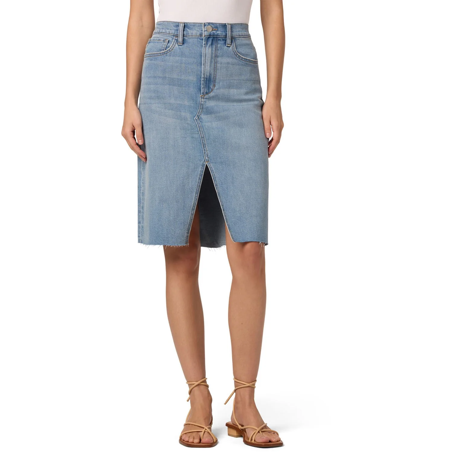 Joe Jeans - Womens High Rise Midi Skirt With Front Slit