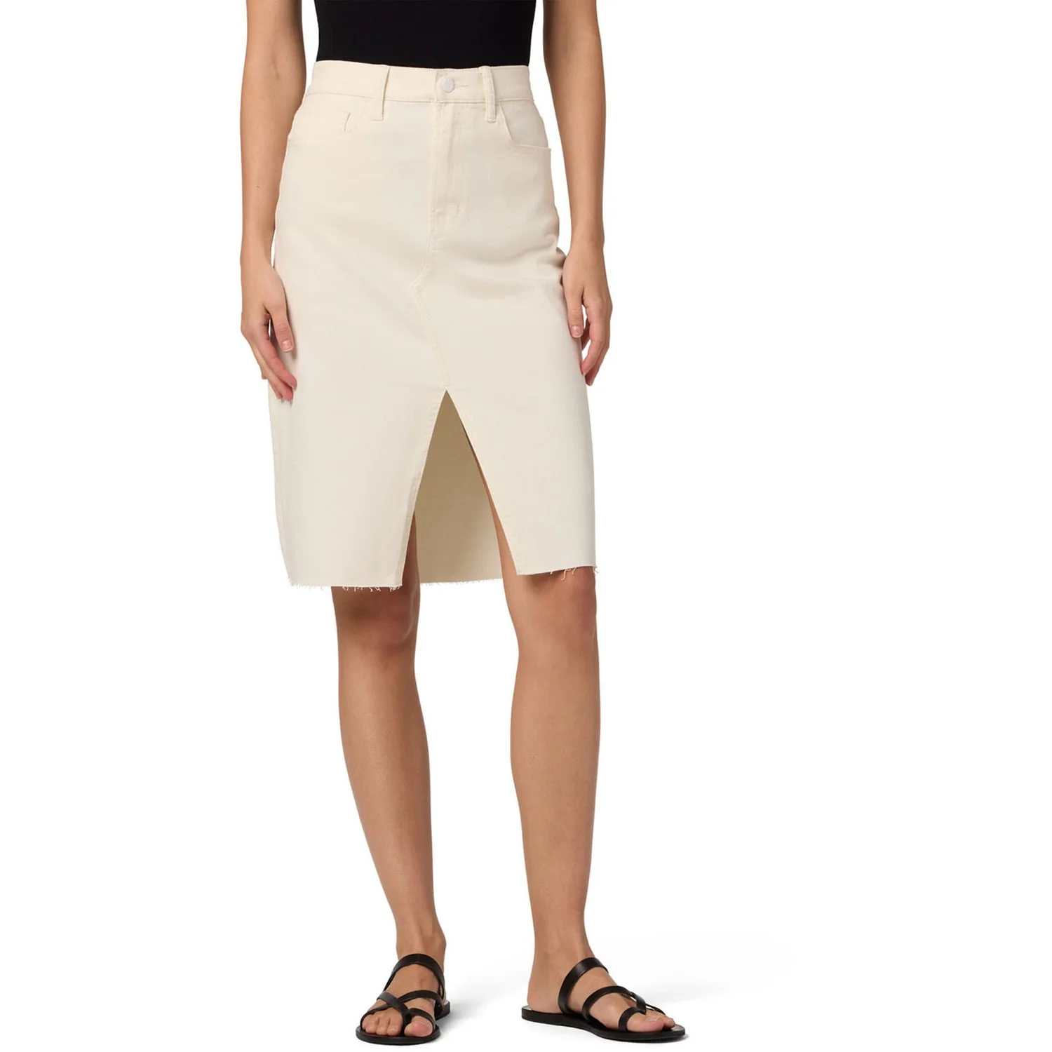 Joe Jeans - Womens High Rise Midi Skirt With Front Slit - Image 2