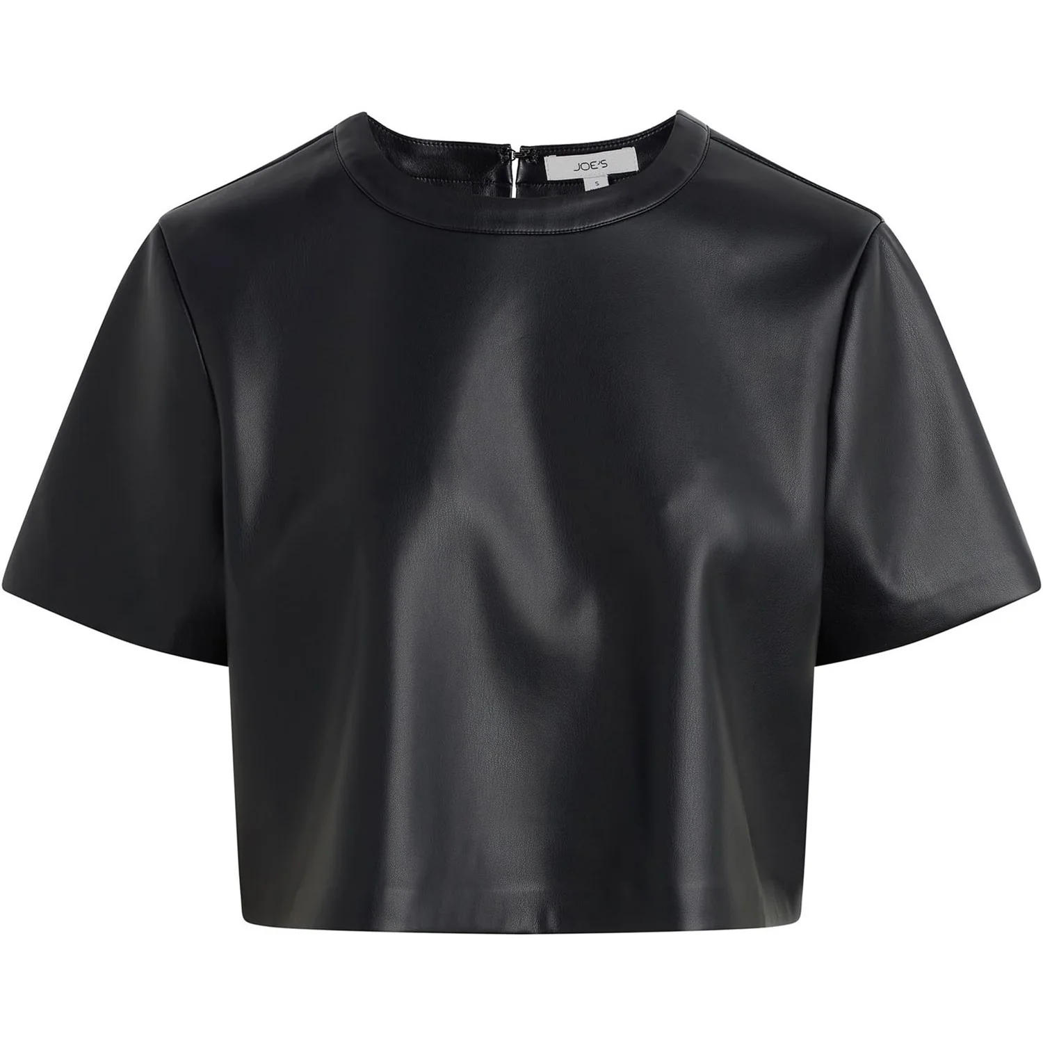 Joe Jeans - Womens The Boxy Vegan Leather T-Shirt - Image 2
