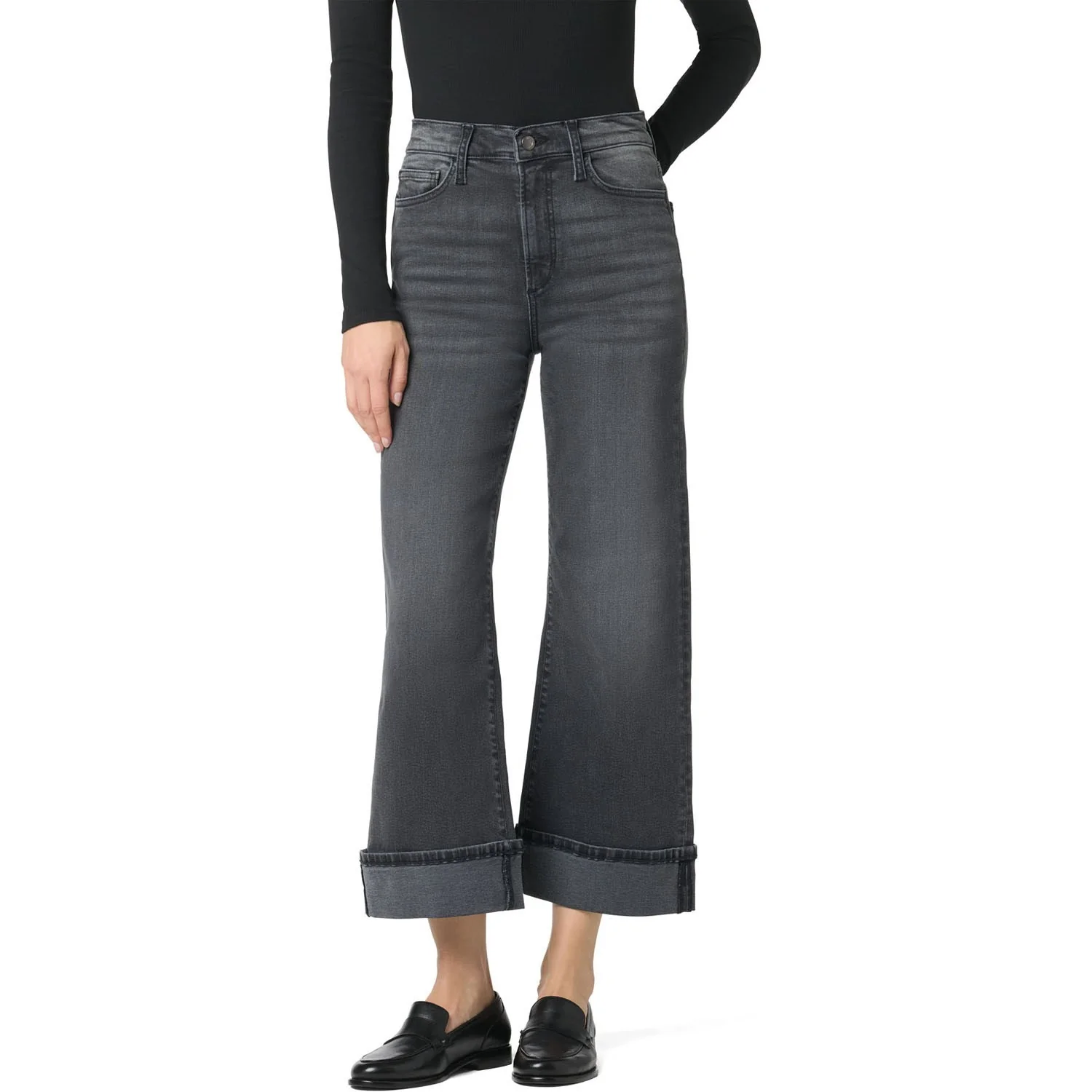 Joe Jeans - Womens Wide Leg Ankle Jeans With Cuff