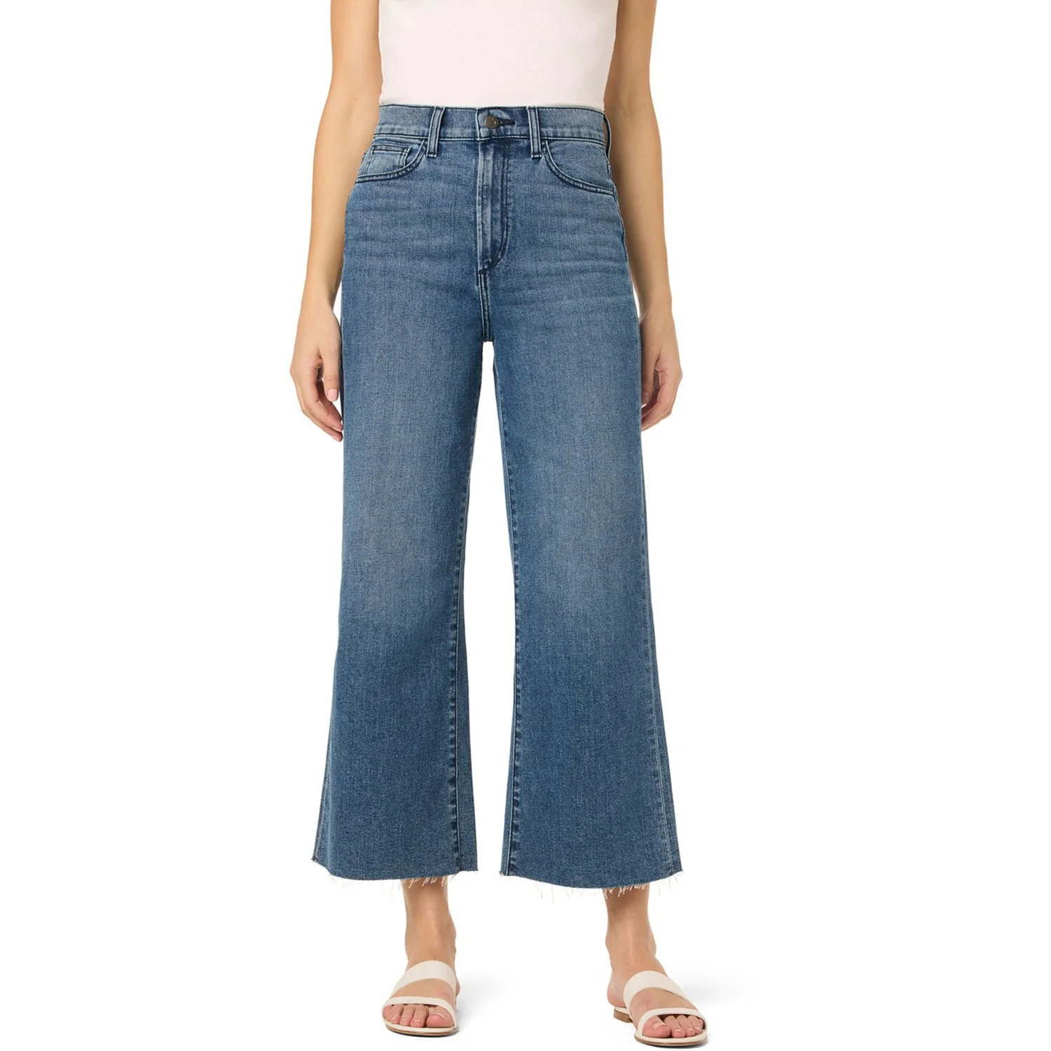 Joe Jeans - Womens Wide Leg Crop Jeans With Cut Hem - Image 2