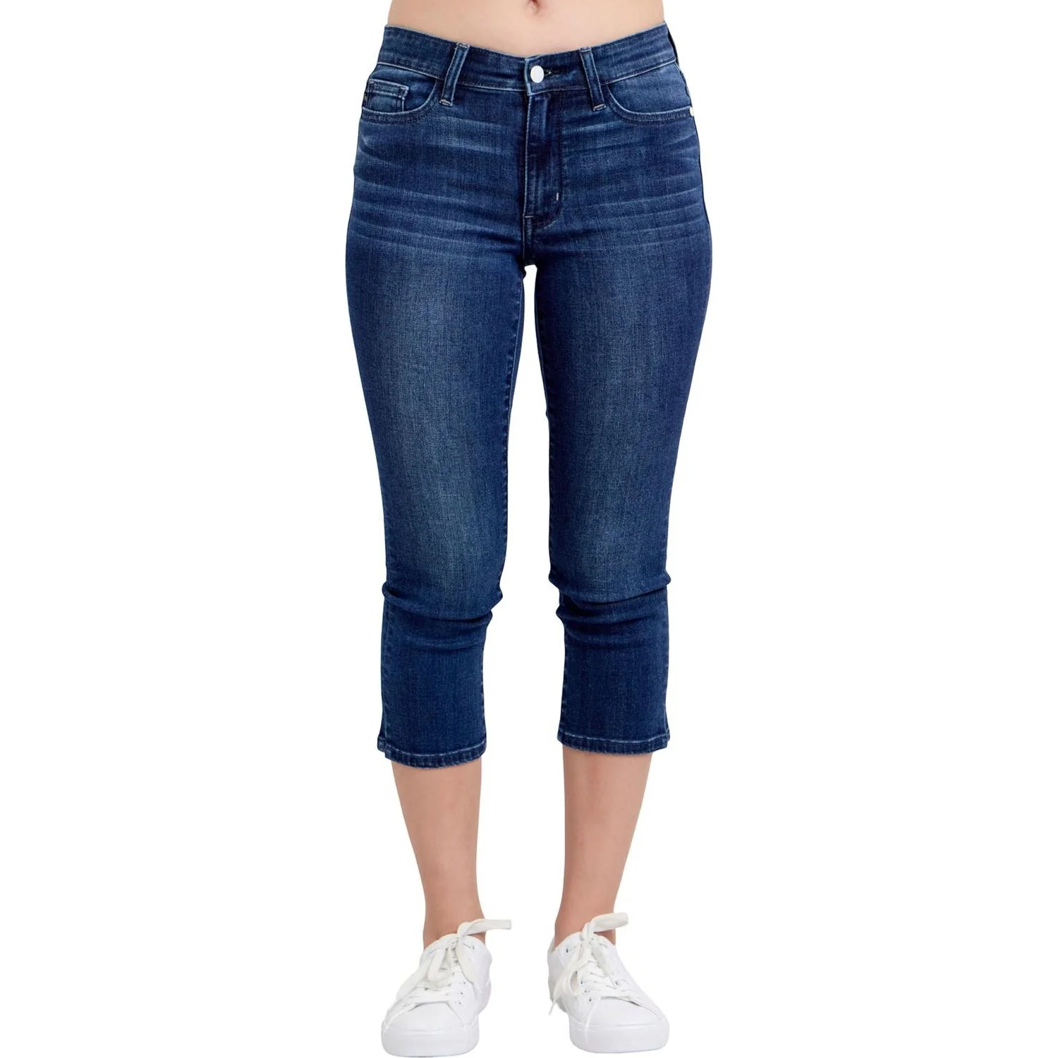 Judy Blue - Womens High Rise Capri with Side Slit