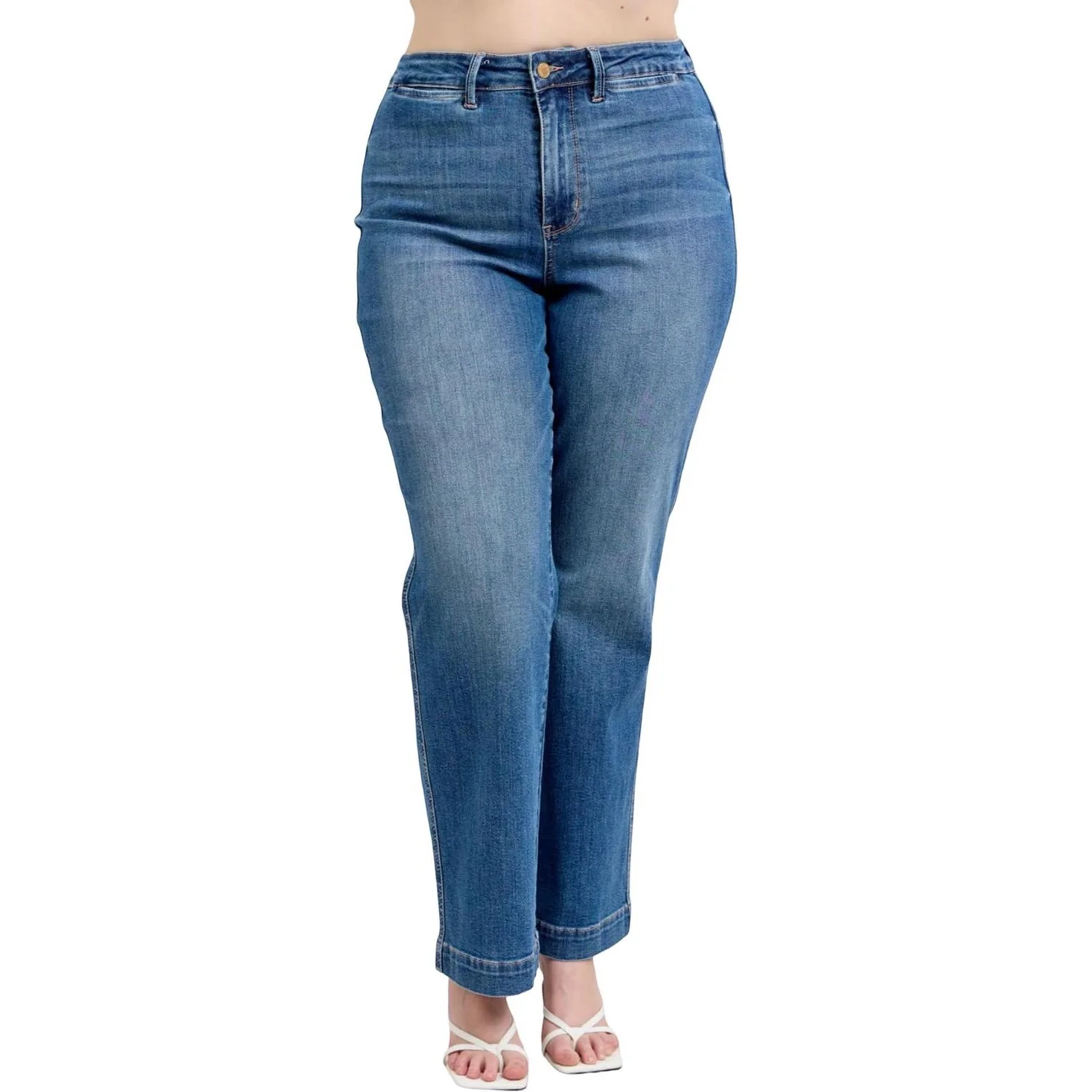 Judy Blue - Womens High Waist Contrast Thread Straight - Image 2