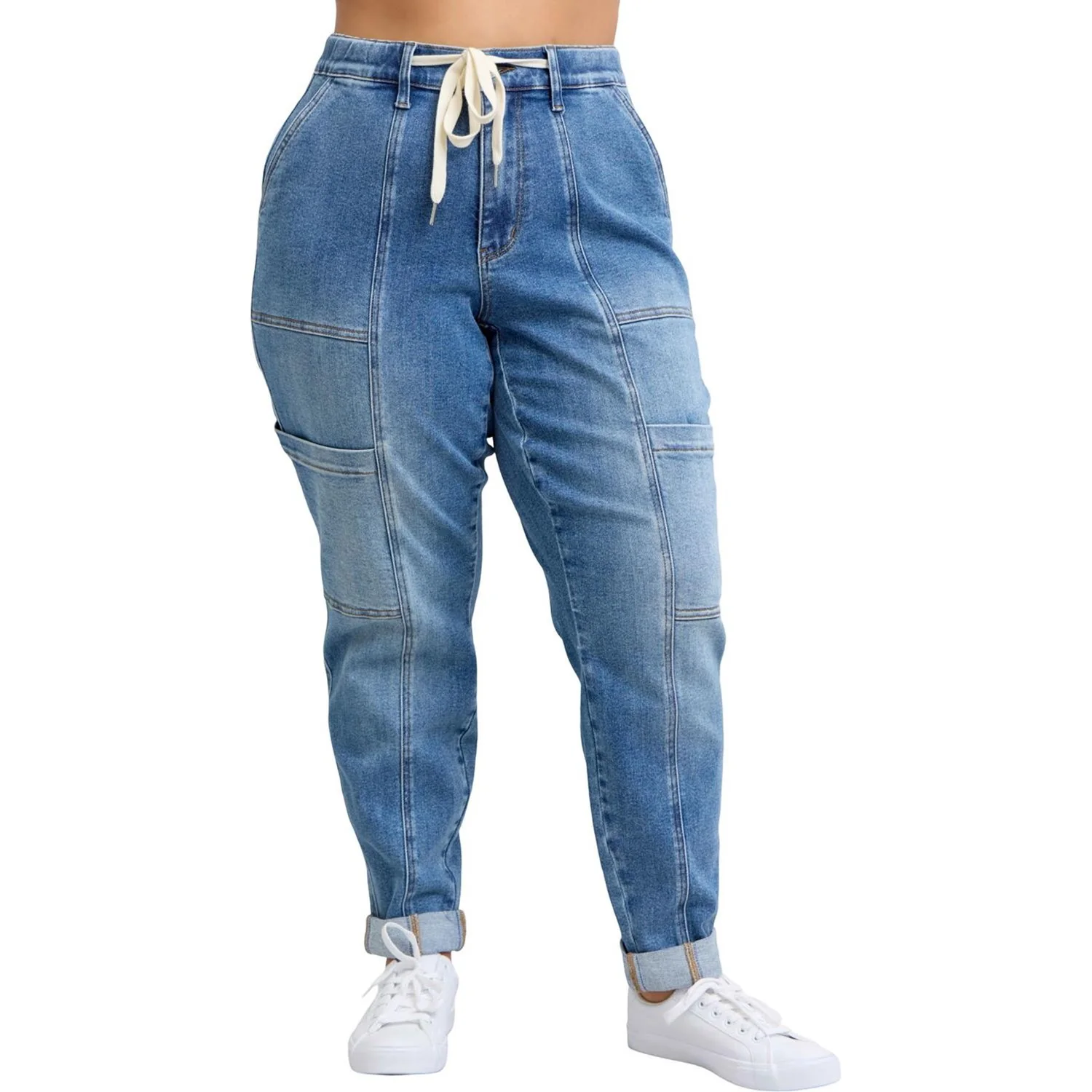 Judy Blue - Womens High Waist Cuffed Cargo Jogger - Image 2