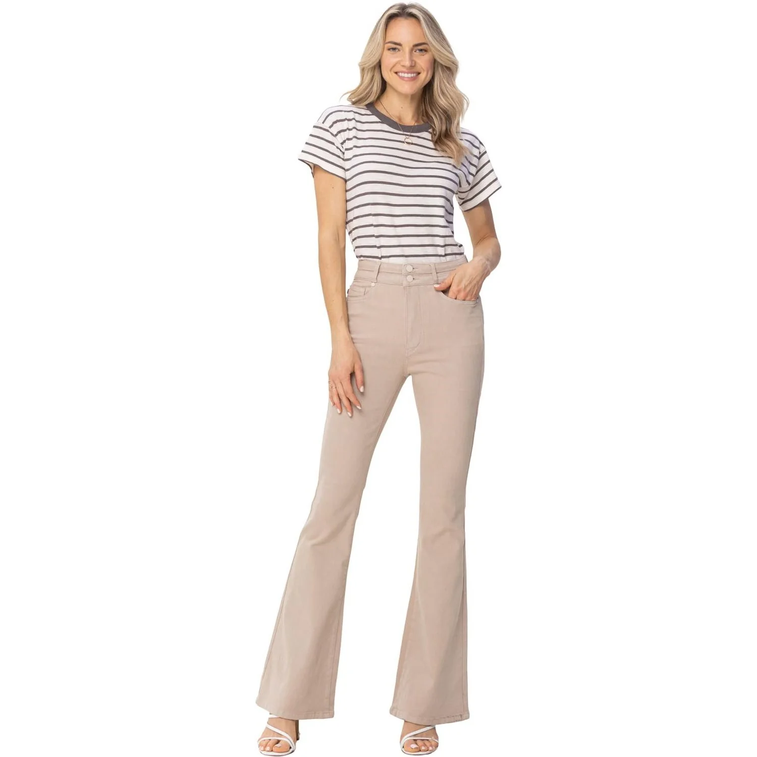 Judy Blue - Womens High Waist Double Waistband Tummy Control Flare - Image 2