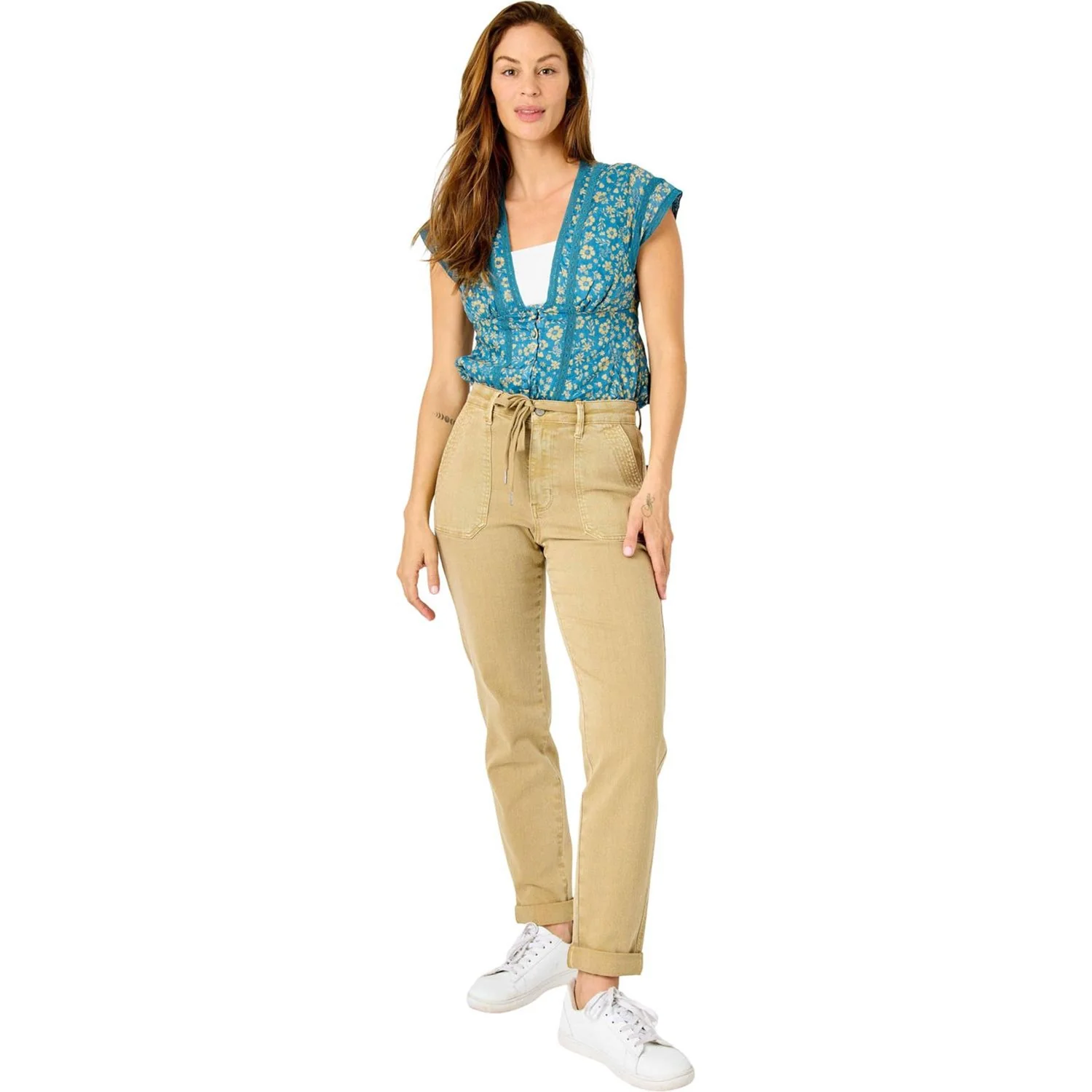 Judy Blue - Womens High Waist Garment Dyed Cuffed Jogger - Image 2