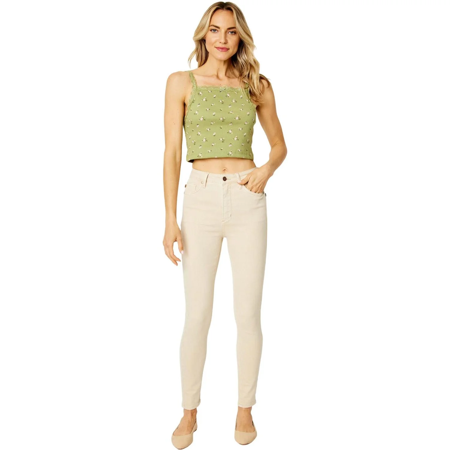 Judy Blue - Womens High Waist Garment Dyed Tummy Control Skinny
