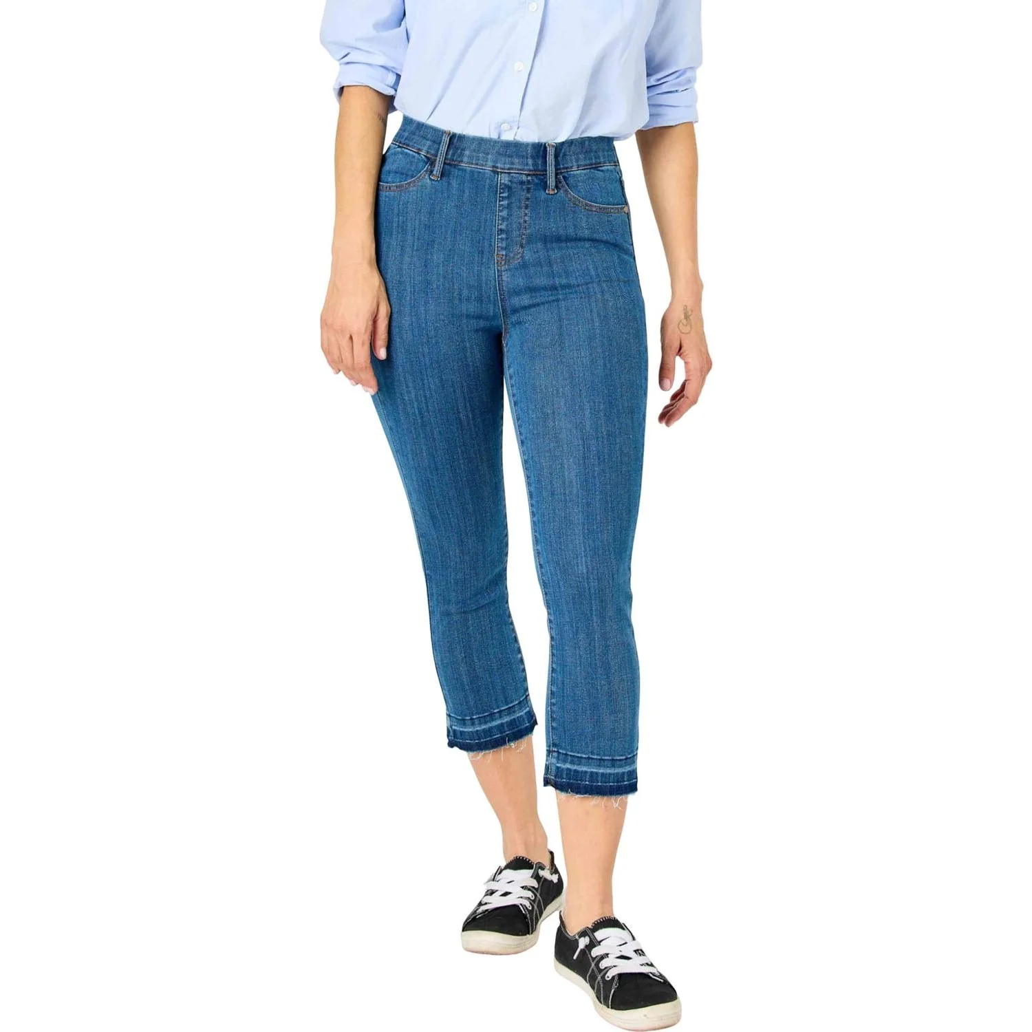 Judy Blue - Womens High Waist Pull On Capri - Image 2