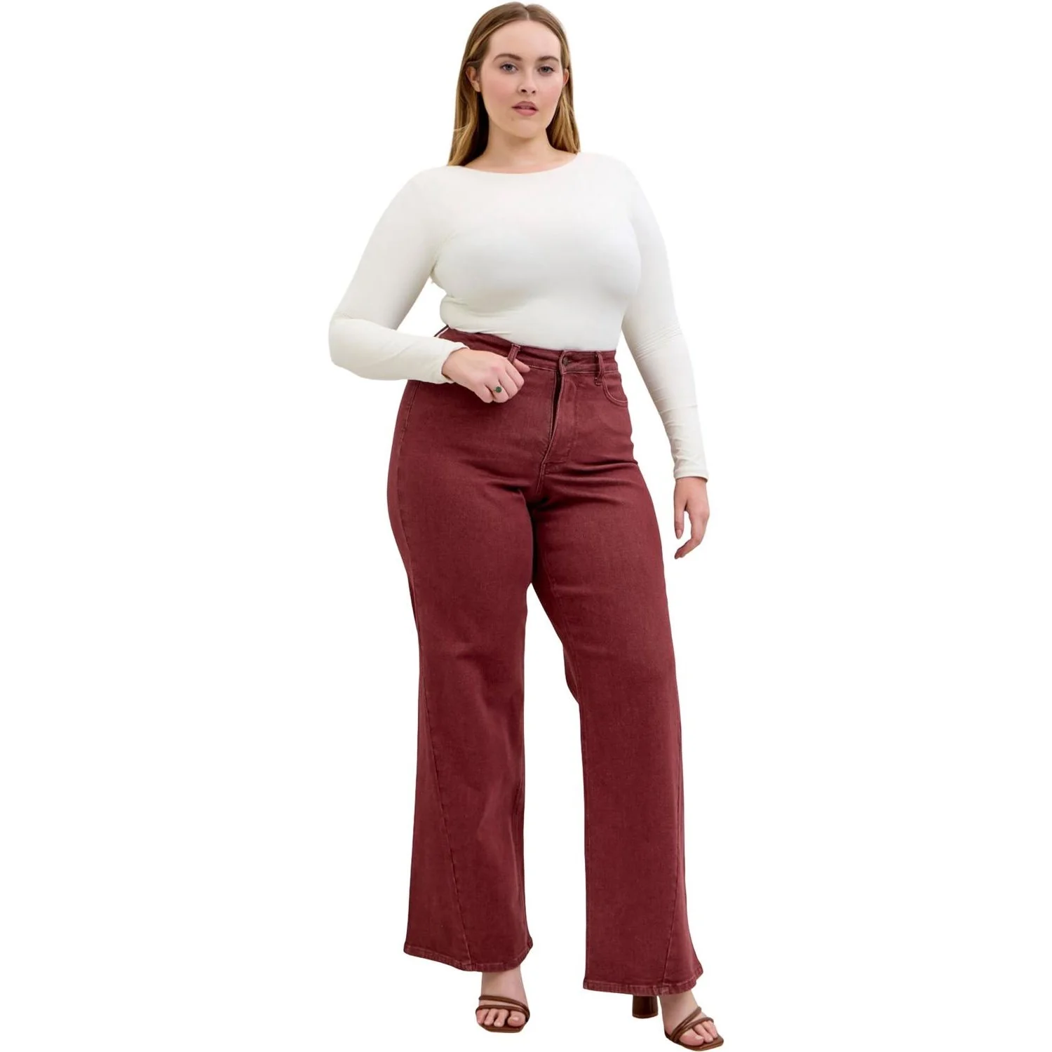 Judy Blue - Womens High Waist Retro Wide with Twisted Seams - Image 2