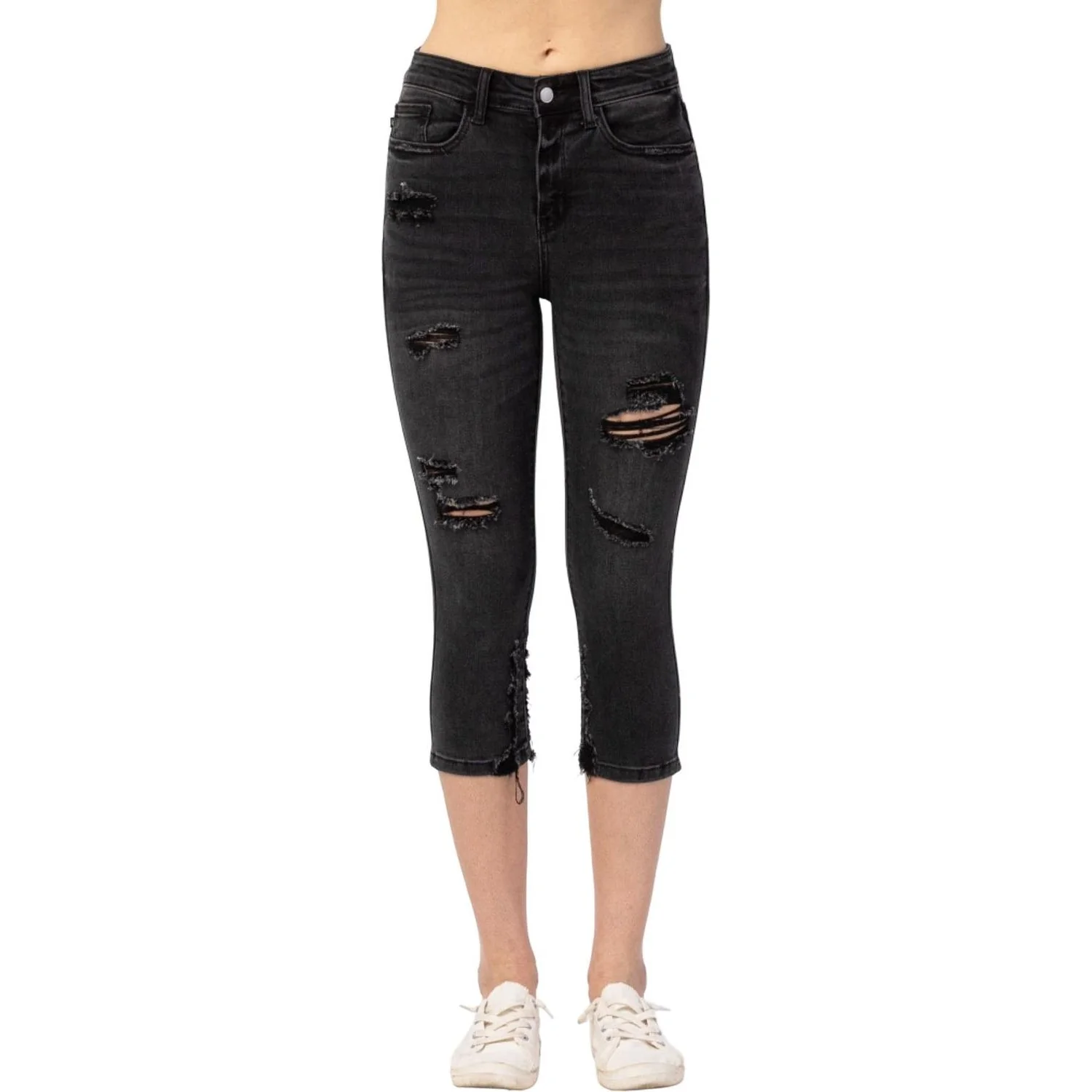 Judy Blue - Womens High Waist Skinny Capri - Image 2