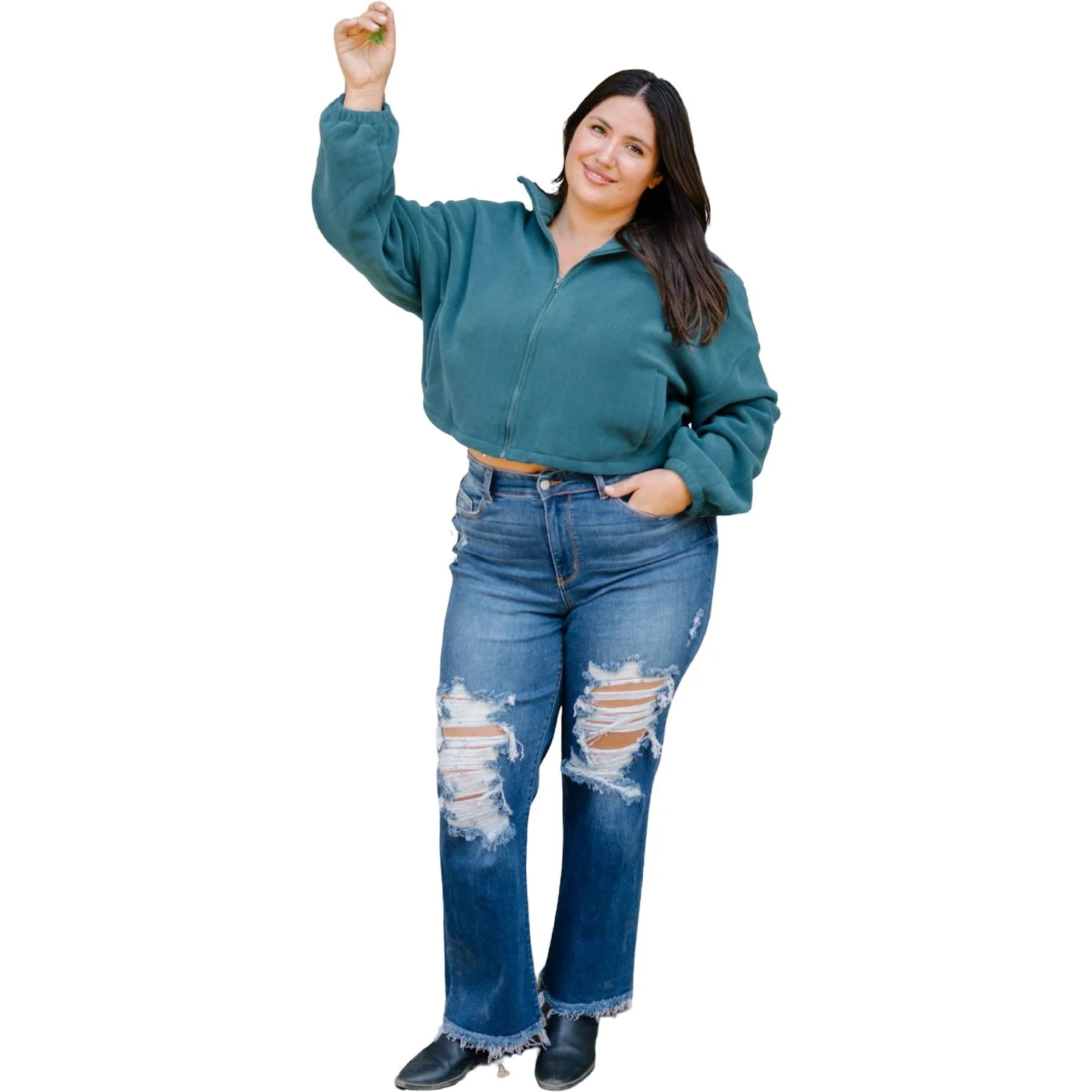 Judy Blue - Womens Mid Rise Dad Jeans - Image 2