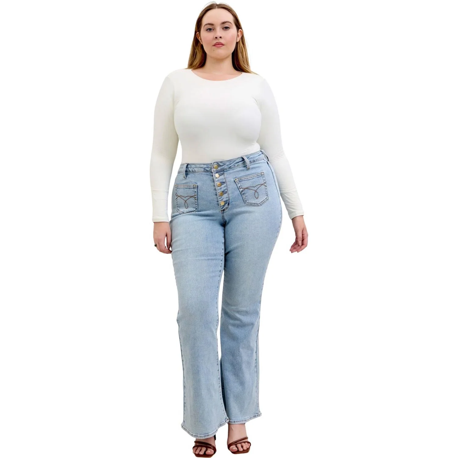 Judy Blue - Womens Mid Rise Flare - Image 2