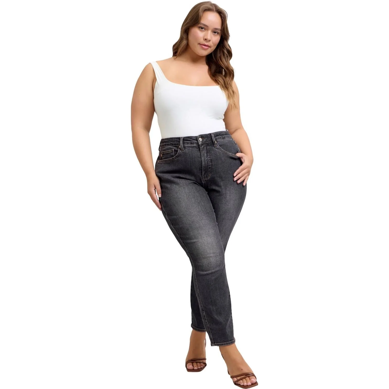 Judy Blue - Womens Mid Rise Tummy Control Slim - Image 2