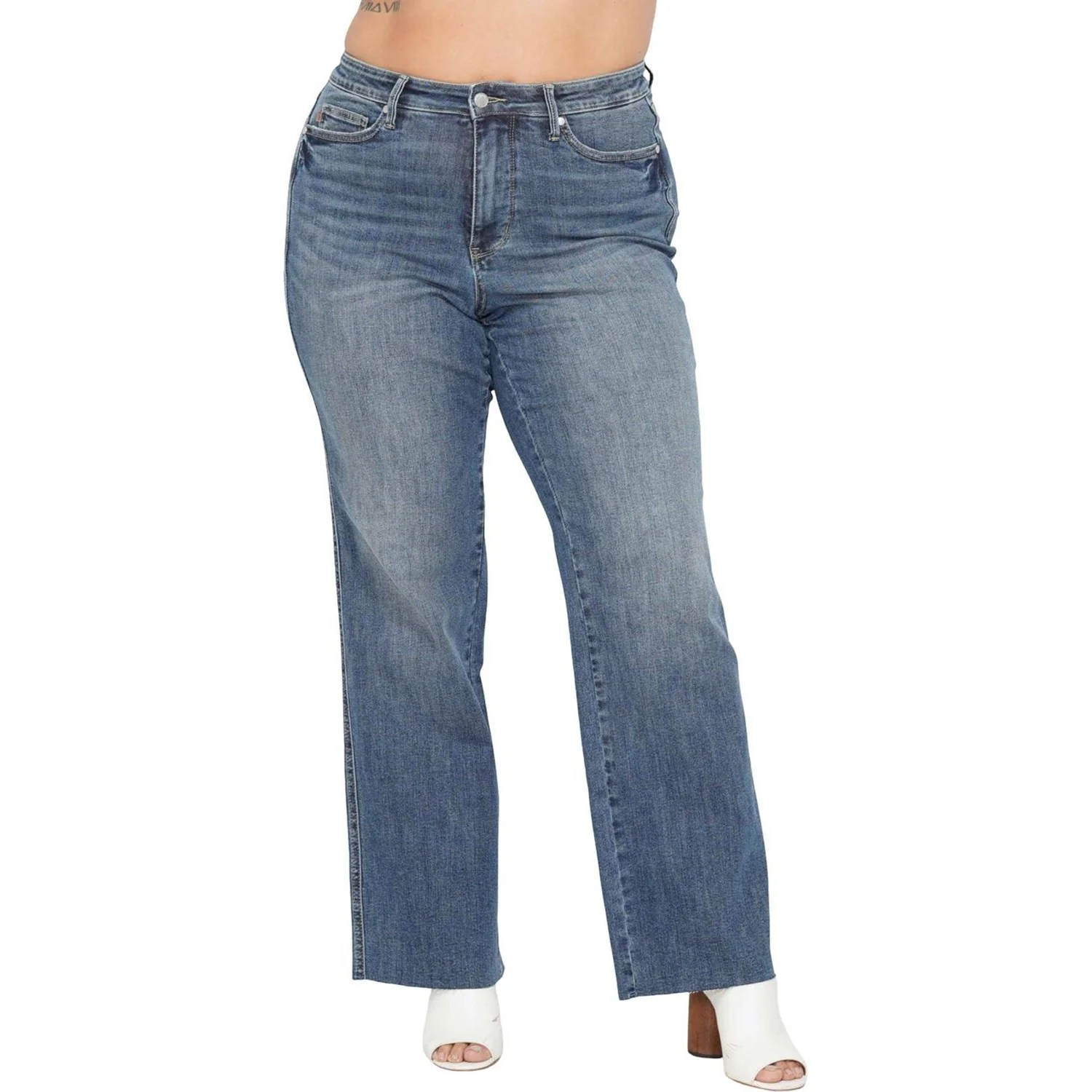 Judy Blue - Womens Mid Rise Tummy Control Vintage Straight - Image 2