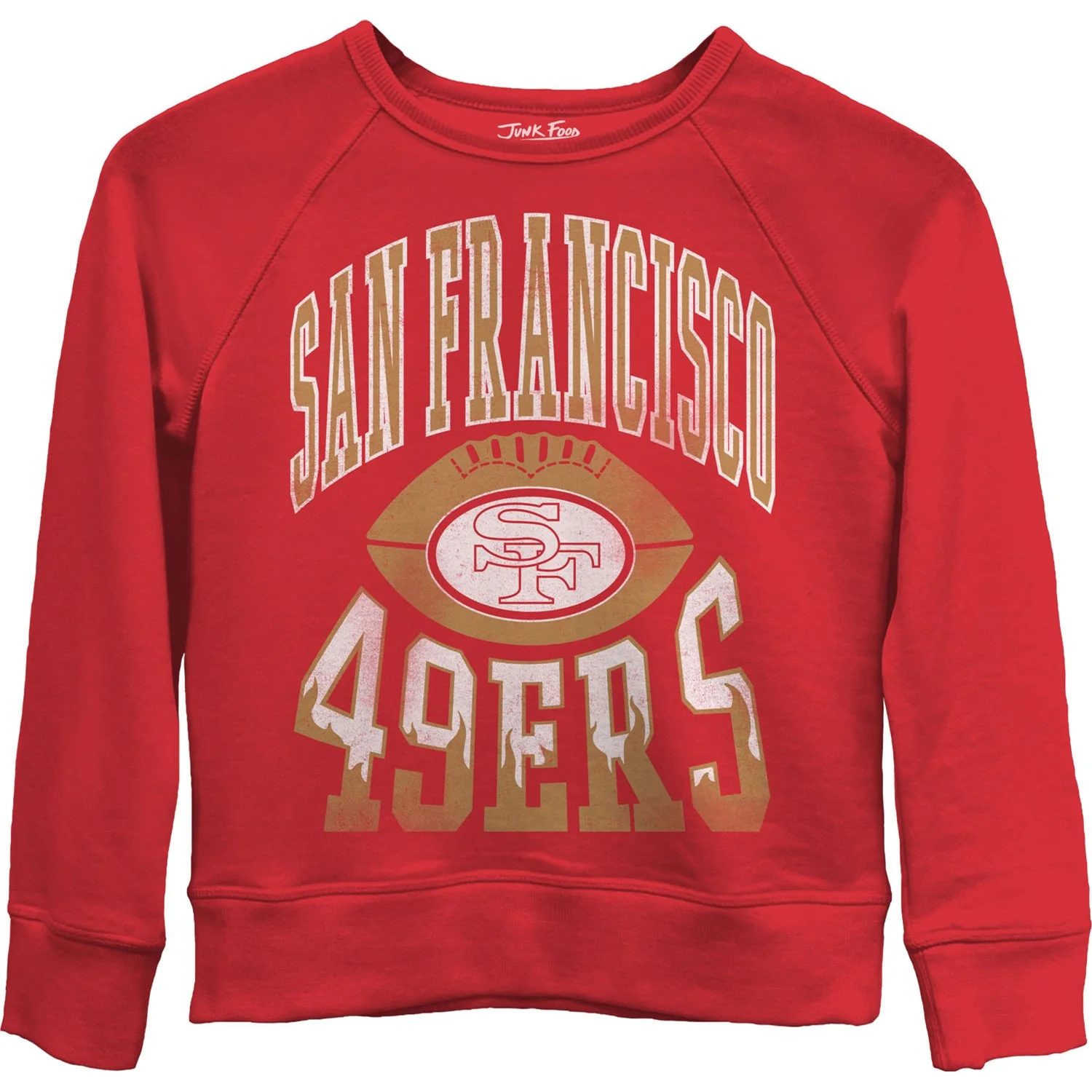 Junk Food - Girls 49Ers Hot Route Fleece Sweatshirt - Image 2