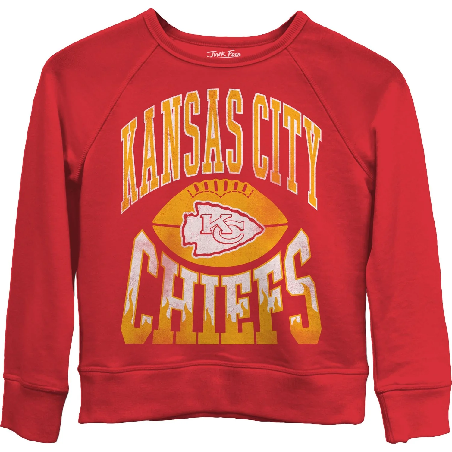 Junk Food - Girls Chiefs Hot Route Fleece Sweatshirt - Image 2