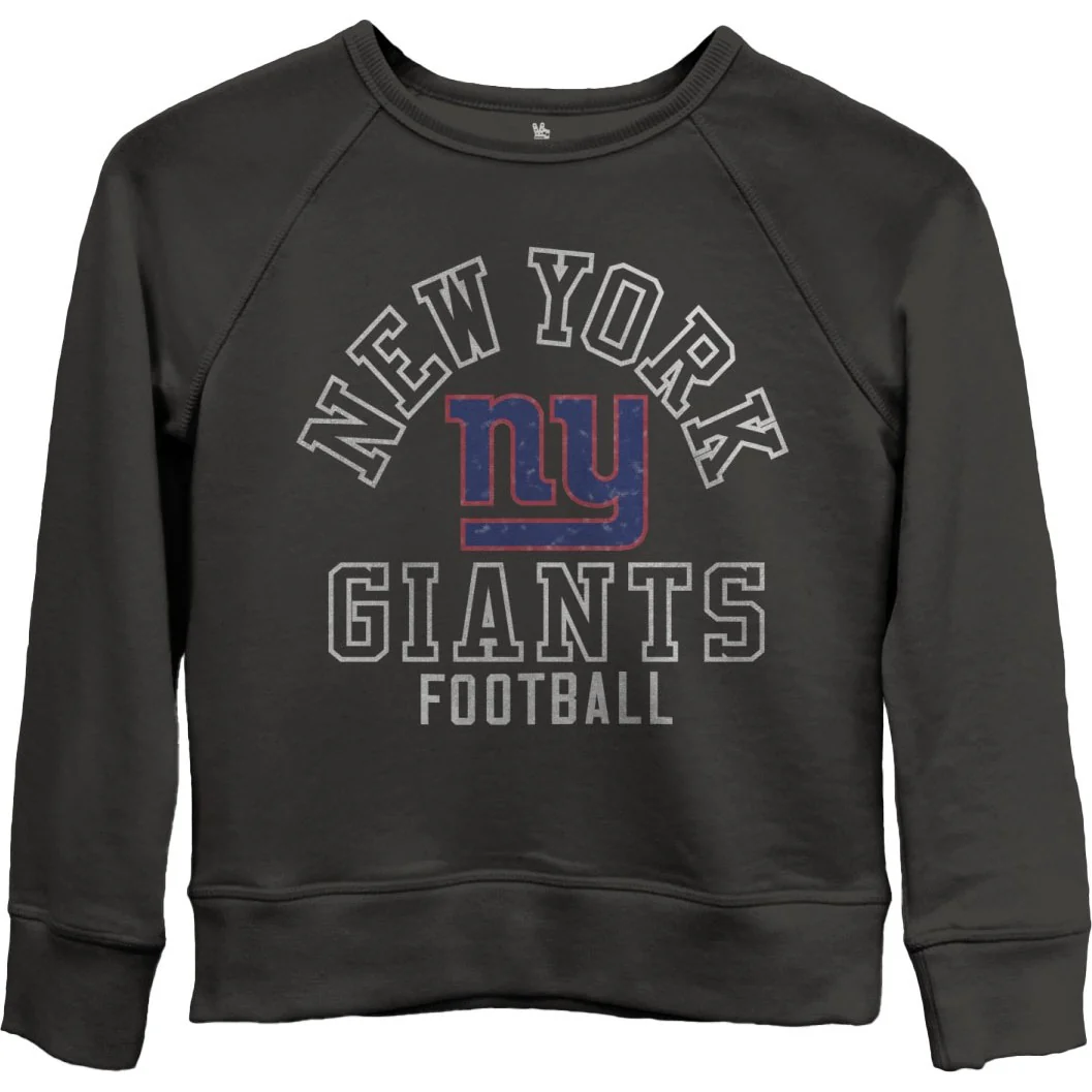 Junk Food - Girls Giants Flock Raglan Crew Fleece Top