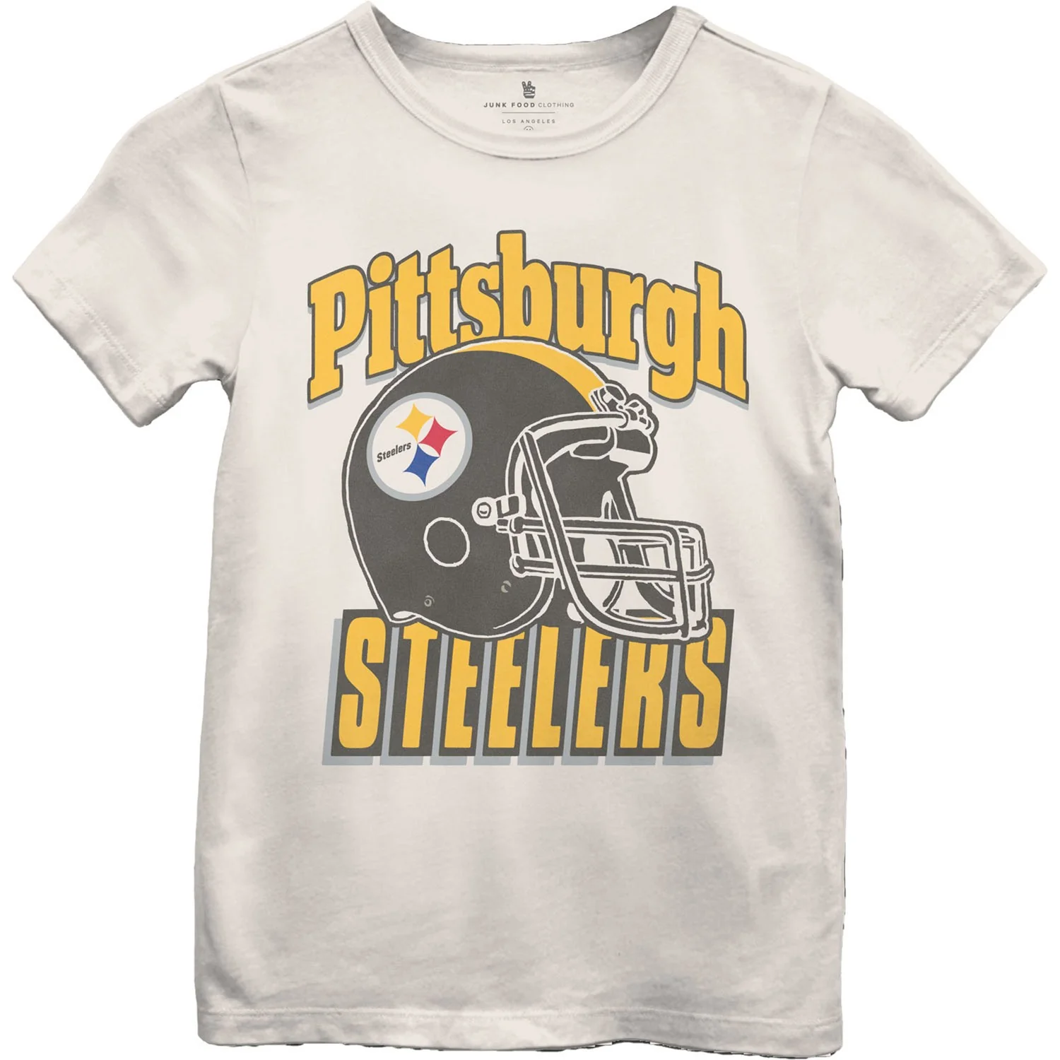 Junk Food - Girls Steelers Helmet Short Sleeve T-Shirt