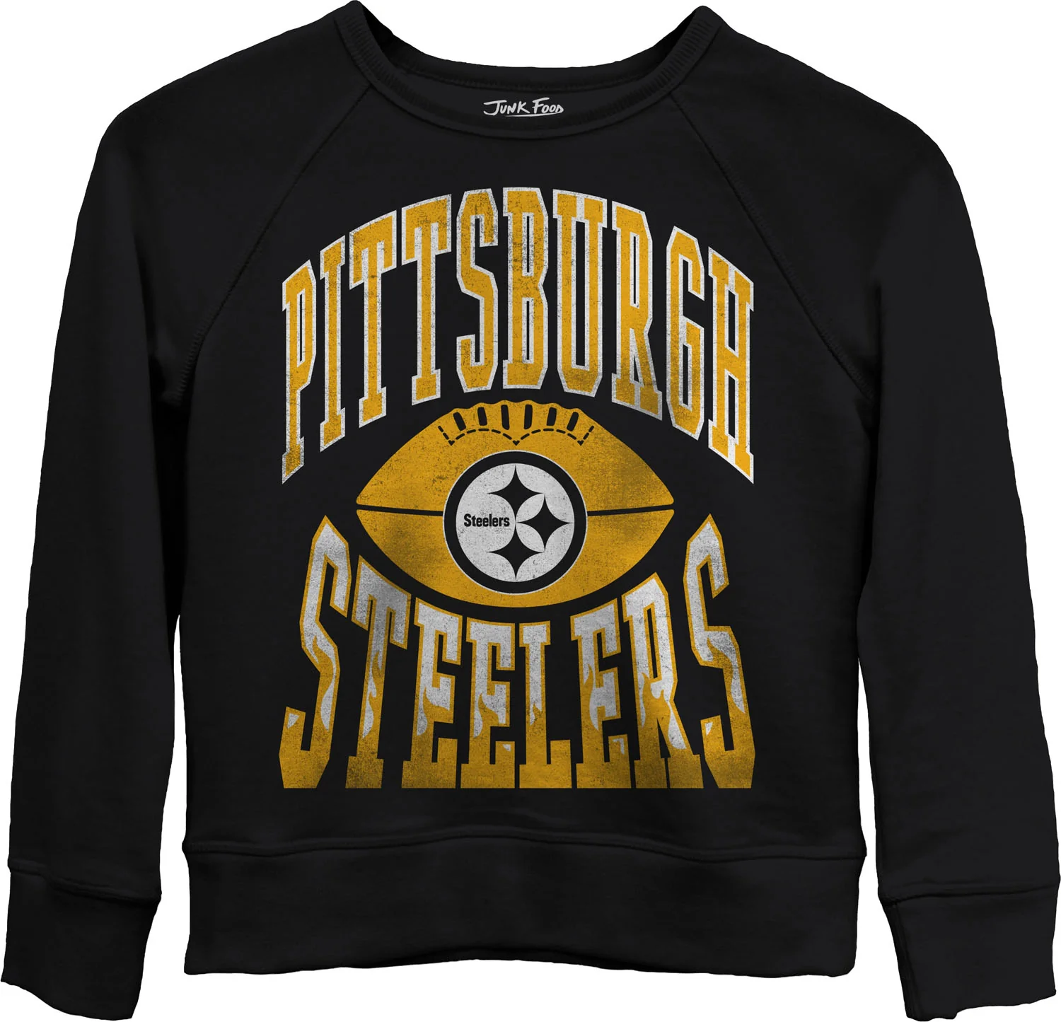 Junk Food - Girls Steelers Hot Route Fleece Sweatshirt - Image 2
