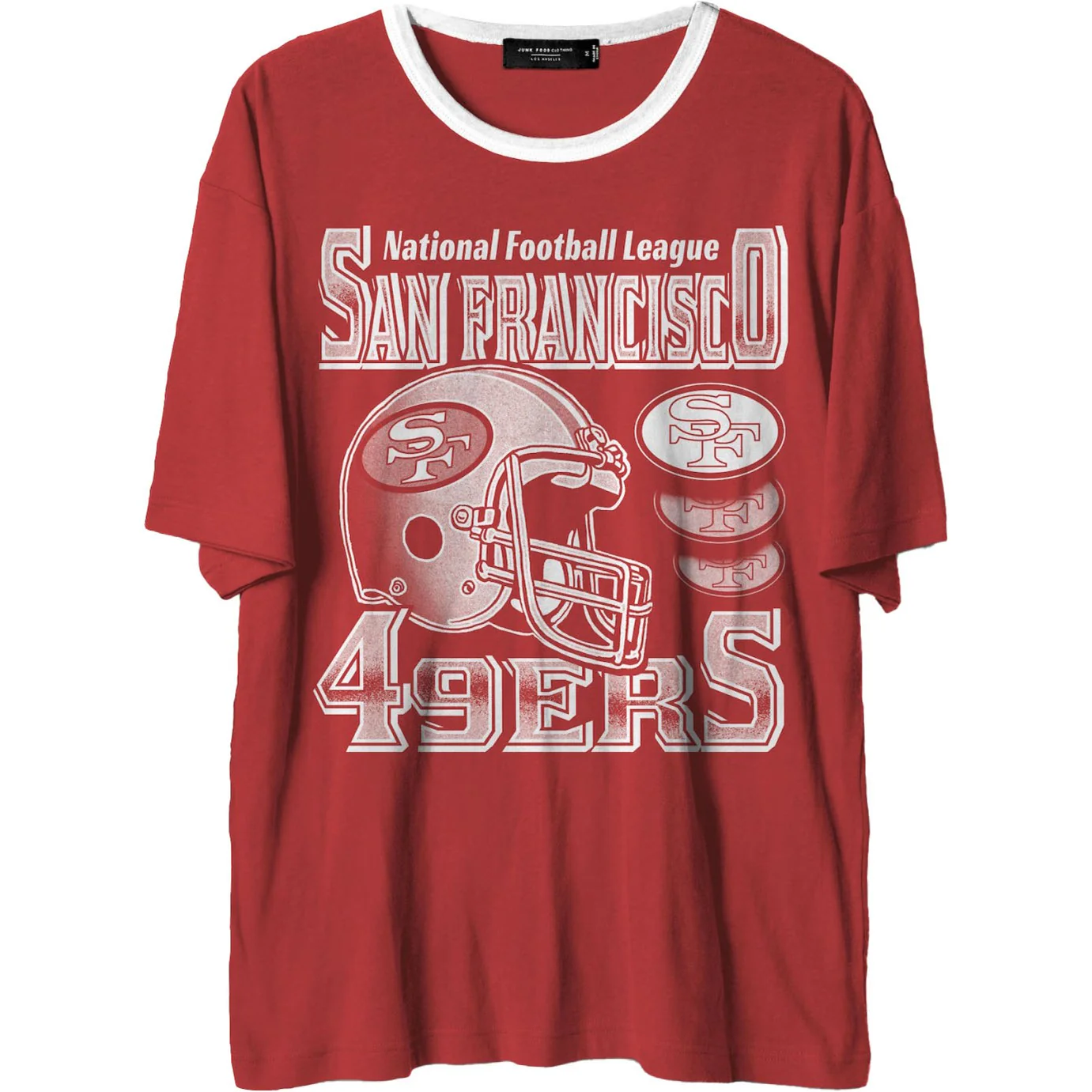 Junk Food - Mens 49Ers Oversized Ringer T-Shirt - Image 3