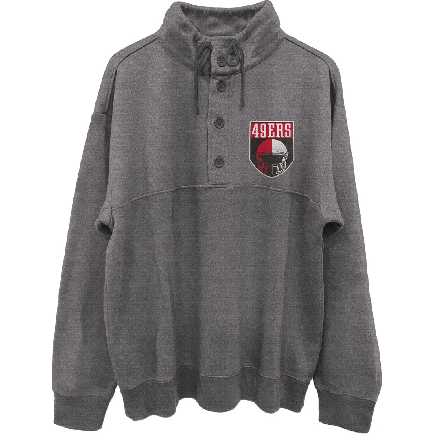Junk Food - Mens 49Ers Slant 1/4 Button Up Fleece Sweater
