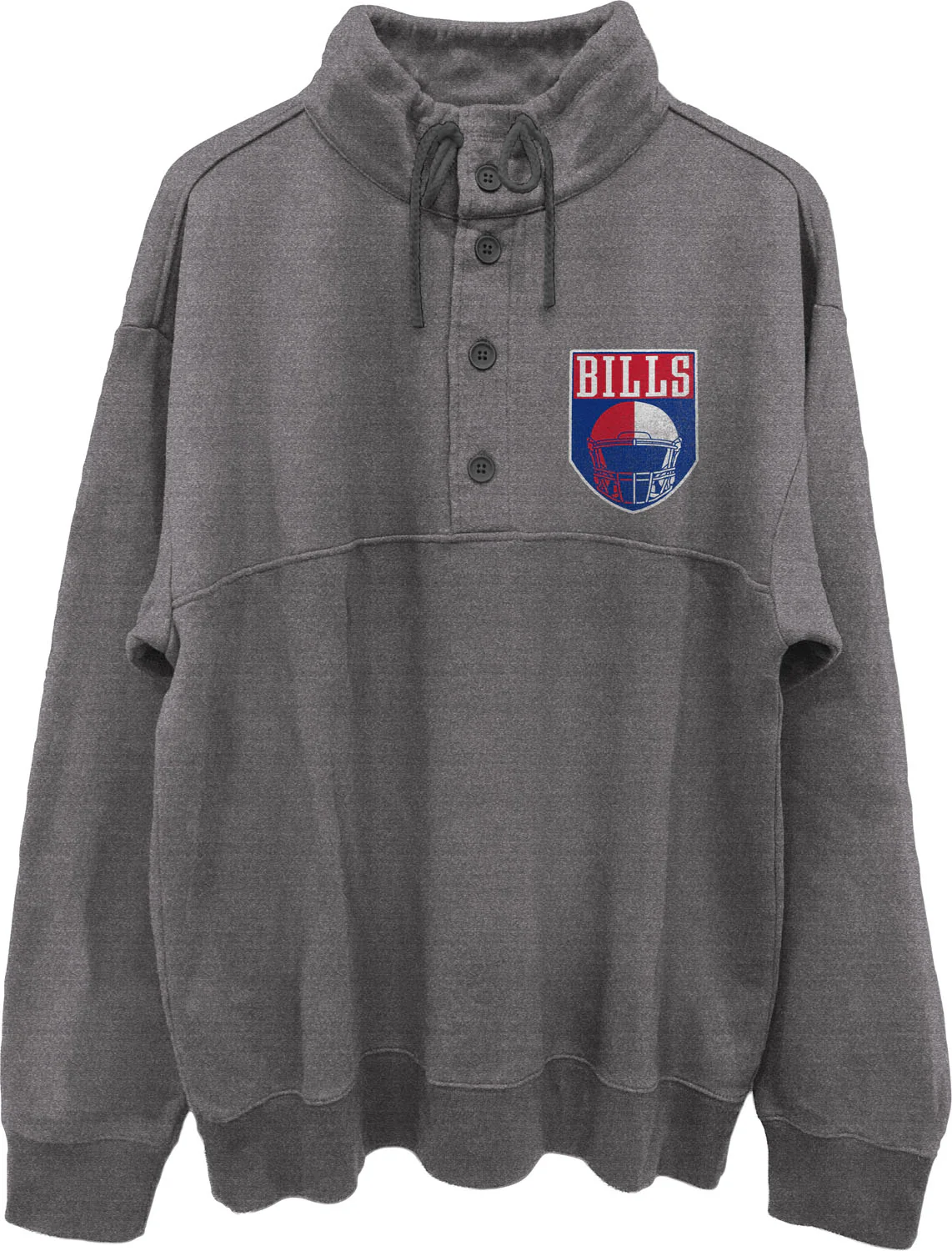 Junk Food - Mens Bills Slant 1/4 Button Up Fleece Sweater - Image 2