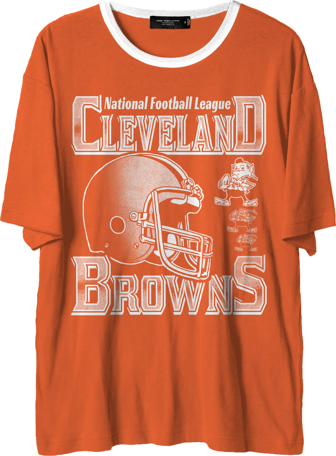 Junk Food - Mens Browns Oversized Ringer T-Shirt - Image 2