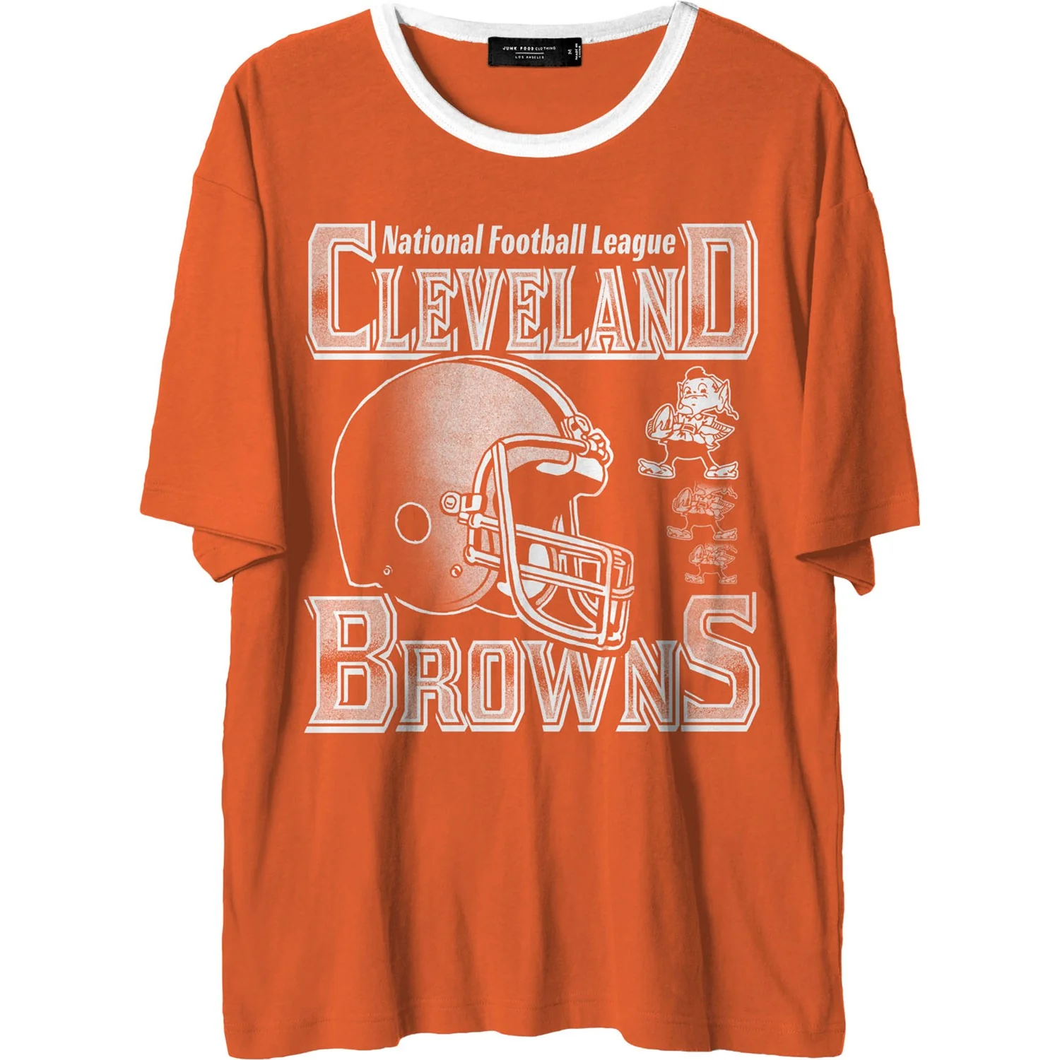 Junk Food - Mens Browns Oversized Ringer T-Shirt - Image 3