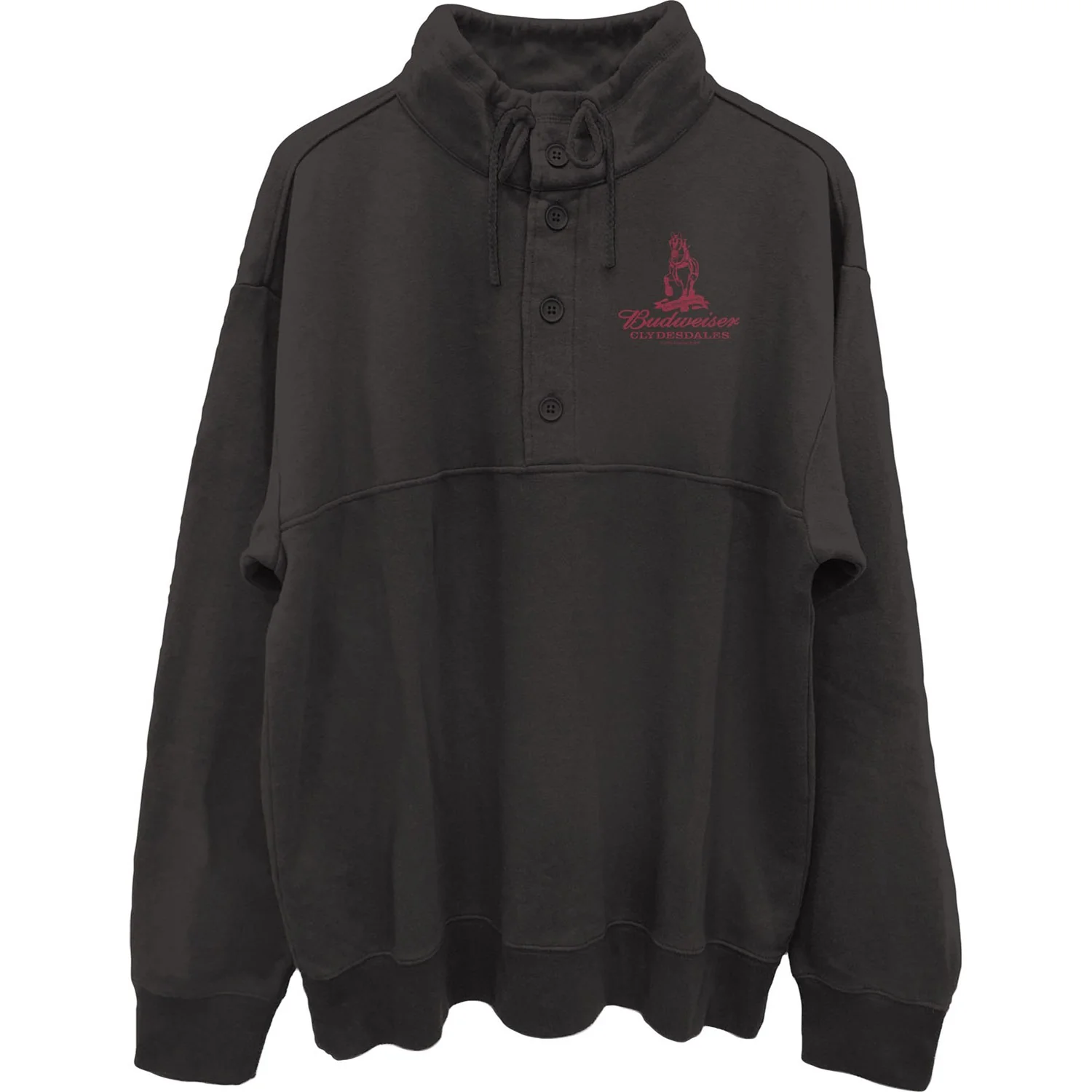 Junk Food - Mens Budweiser Mn Qtr Button Up Sweater - Image 2