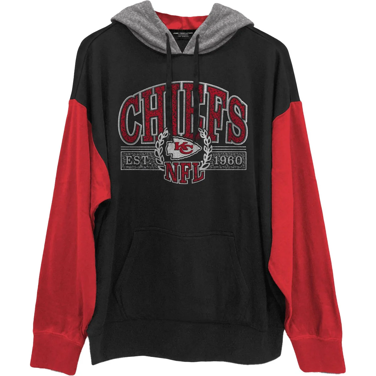 Junk Food - Mens Chiefs Tri Color Block Hood - Image 3