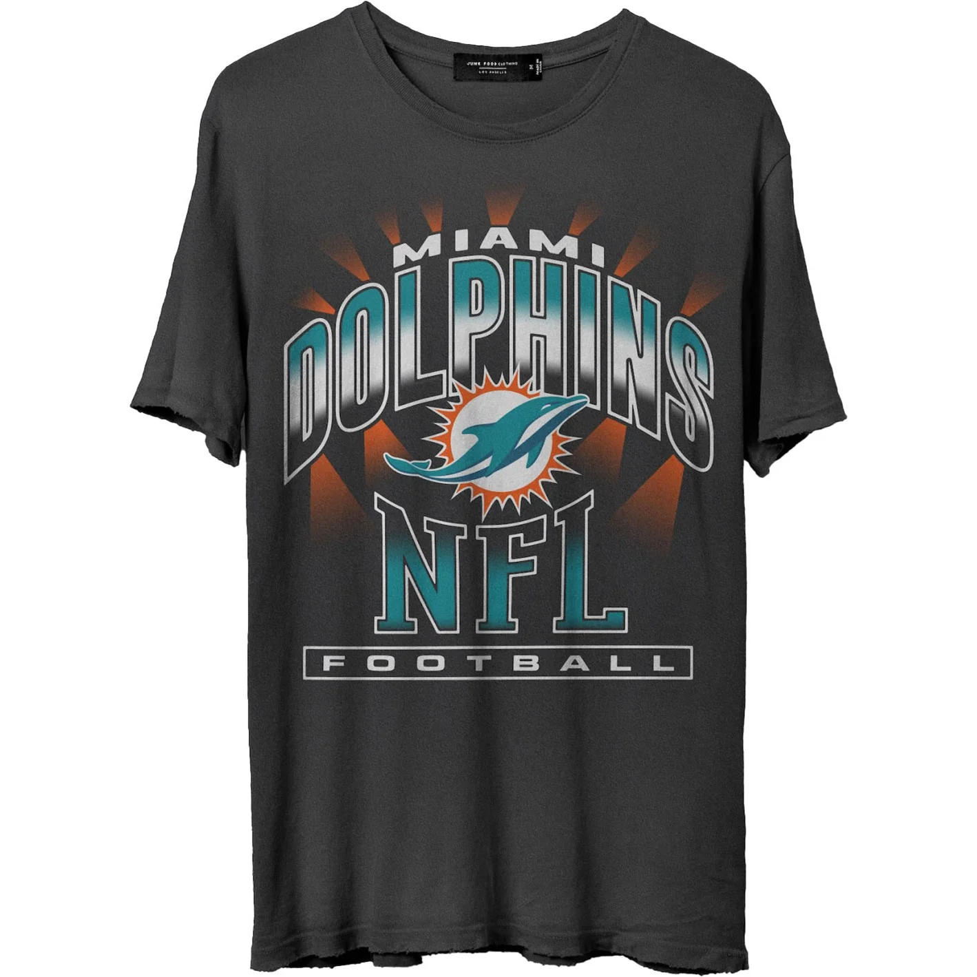 Junk Food - Mens Dolphins Chrome Vintage T-Shirt - Image 3