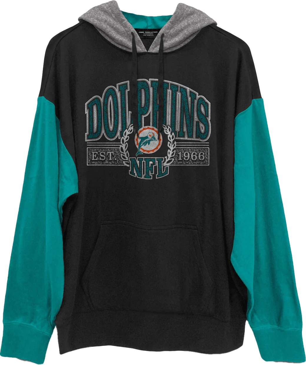 Junk Food - Mens Dolphins Tri Color Block Hood - Image 2