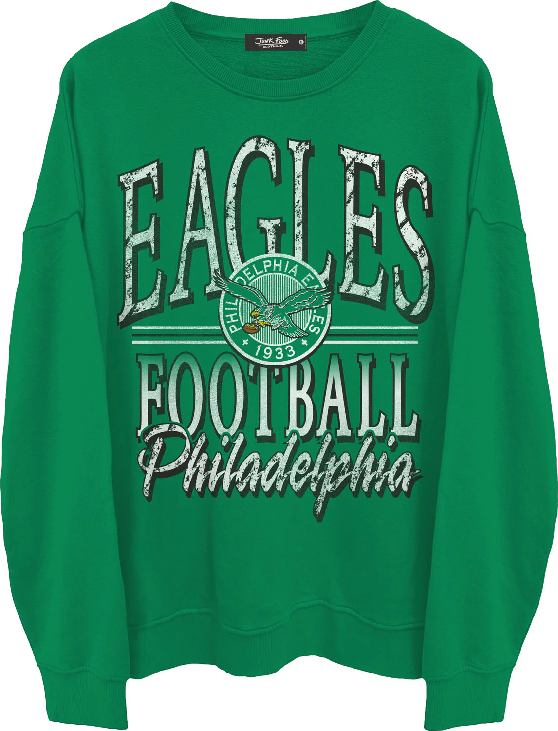 Junk Food - Mens Eagles Lateral Crew Neck Fleece Sweatshirt - Image 2