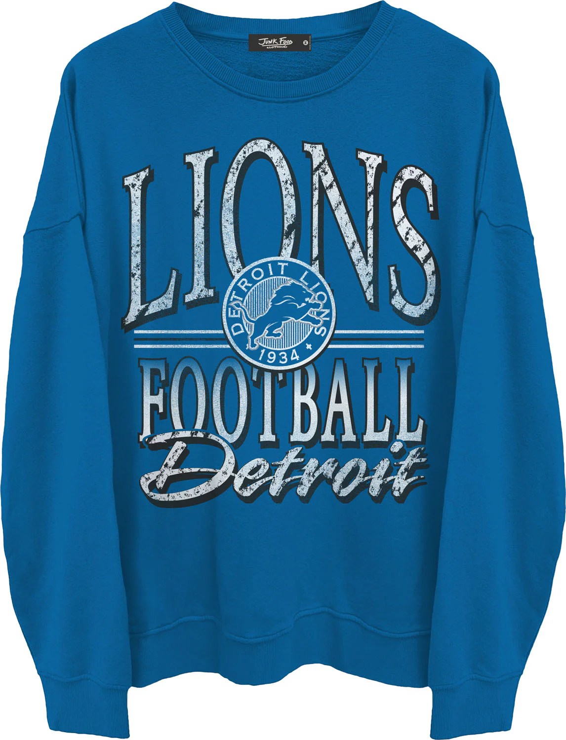 Junk Food - Mens Lions Lateral Crew Neck Fleece Sweatshirt - Image 2