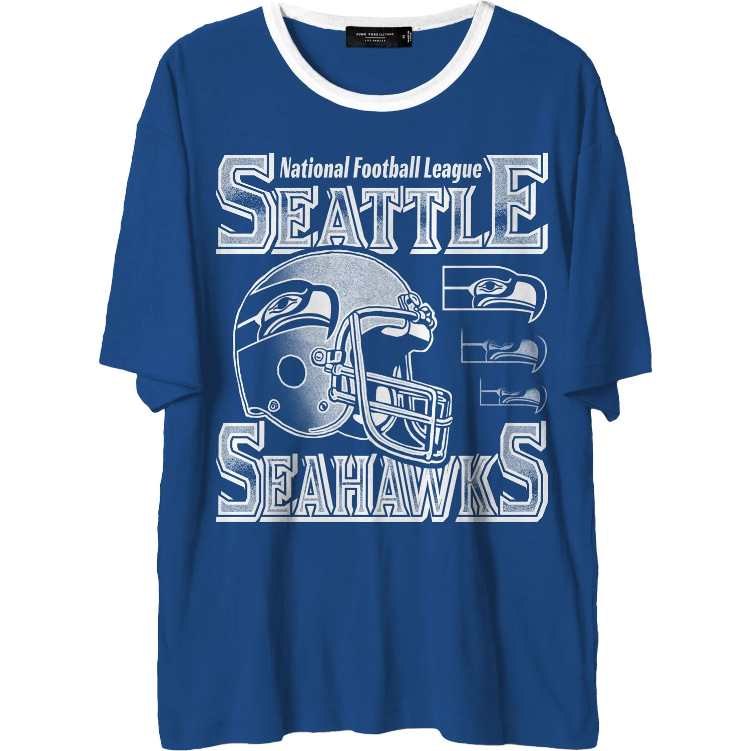 Junk Food - Mens Seahawks Oversized Ringer T-Shirt