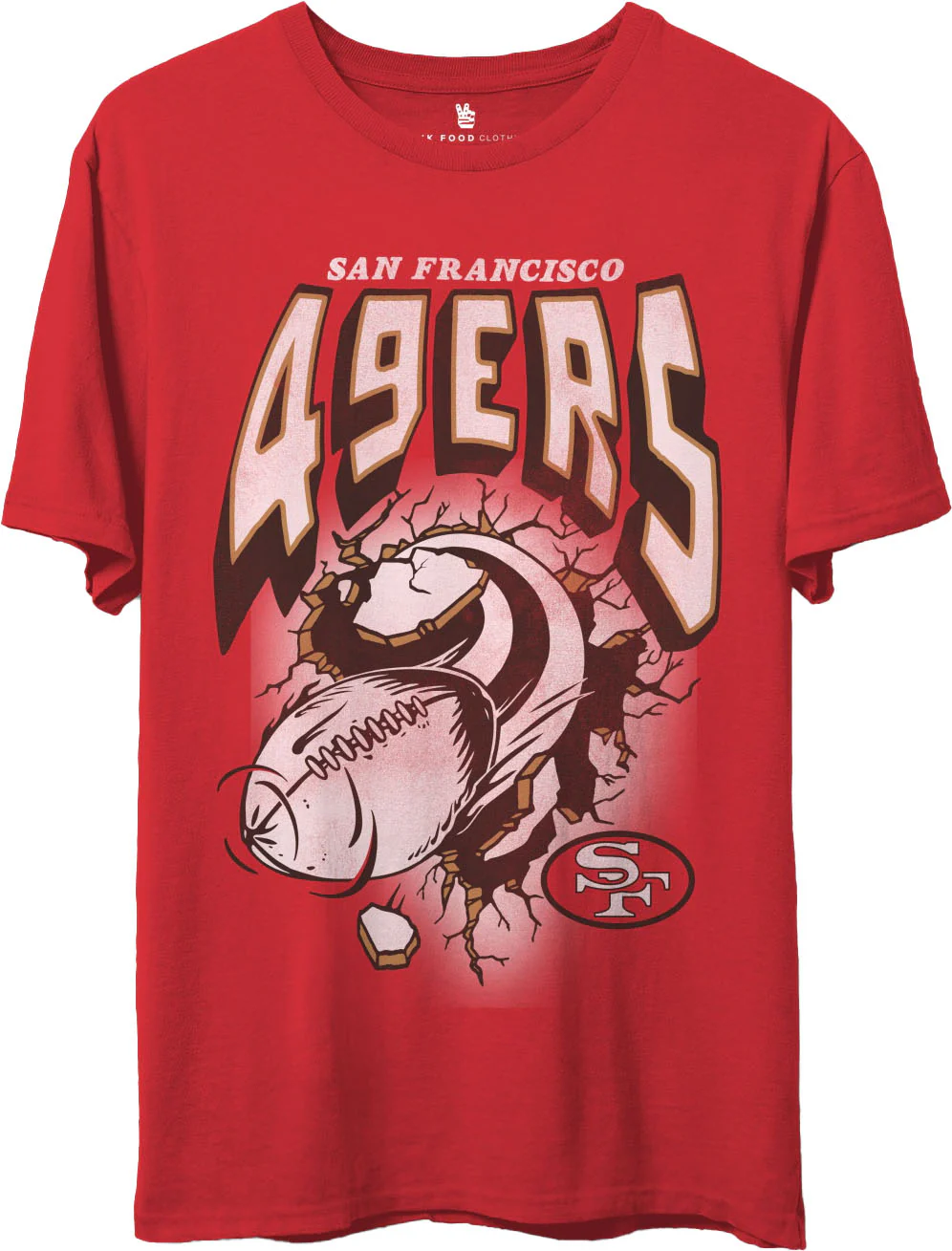 Junk Food - Unisex 49Ers Breakthru T-Shirt - Image 2