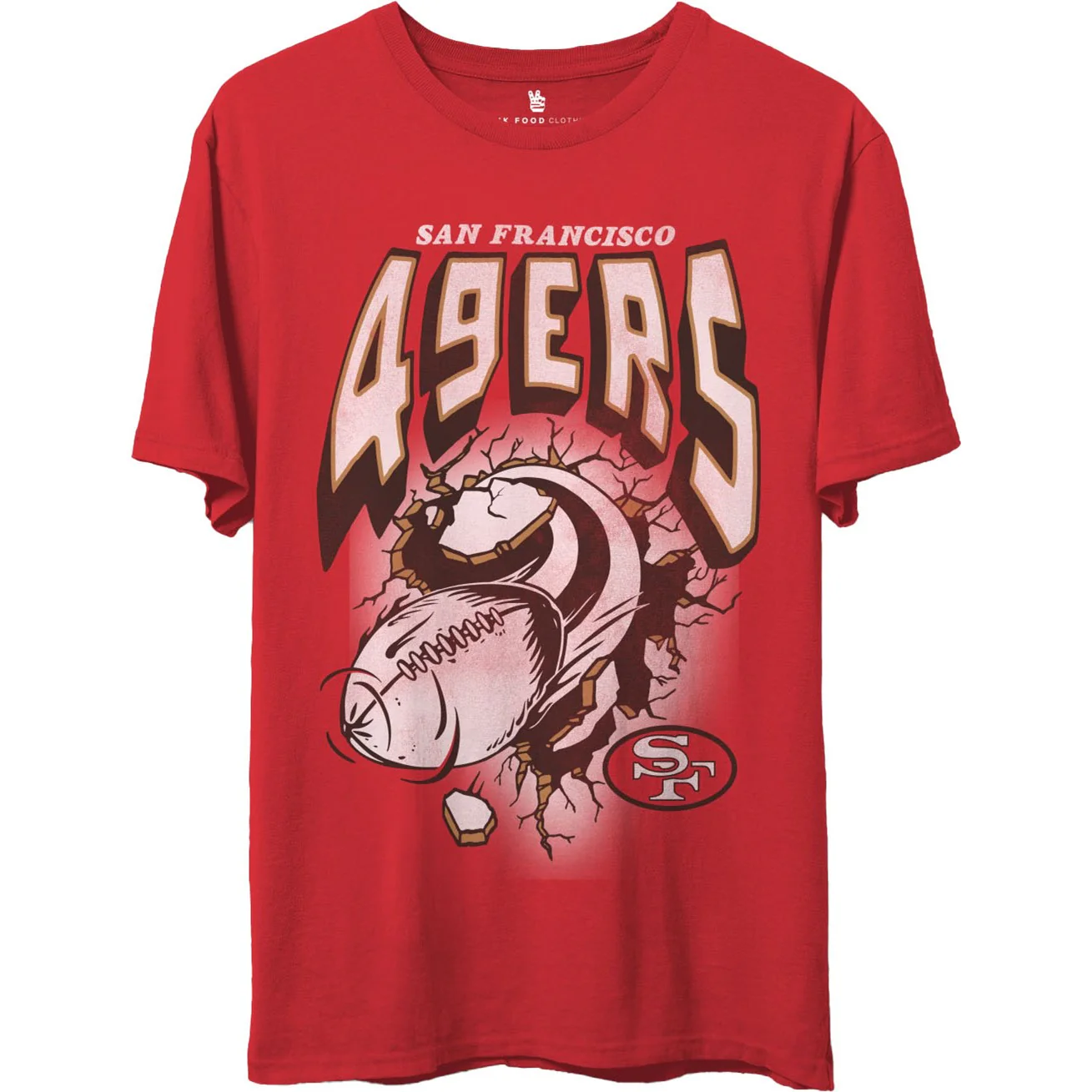 Junk Food - Unisex 49Ers Breakthru T-Shirt - Image 3
