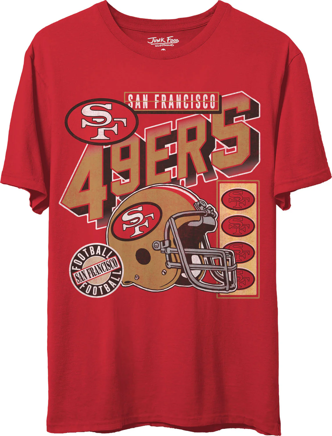 Junk Food - Unisex 49Ers Checkdown T-Shirt - Image 2