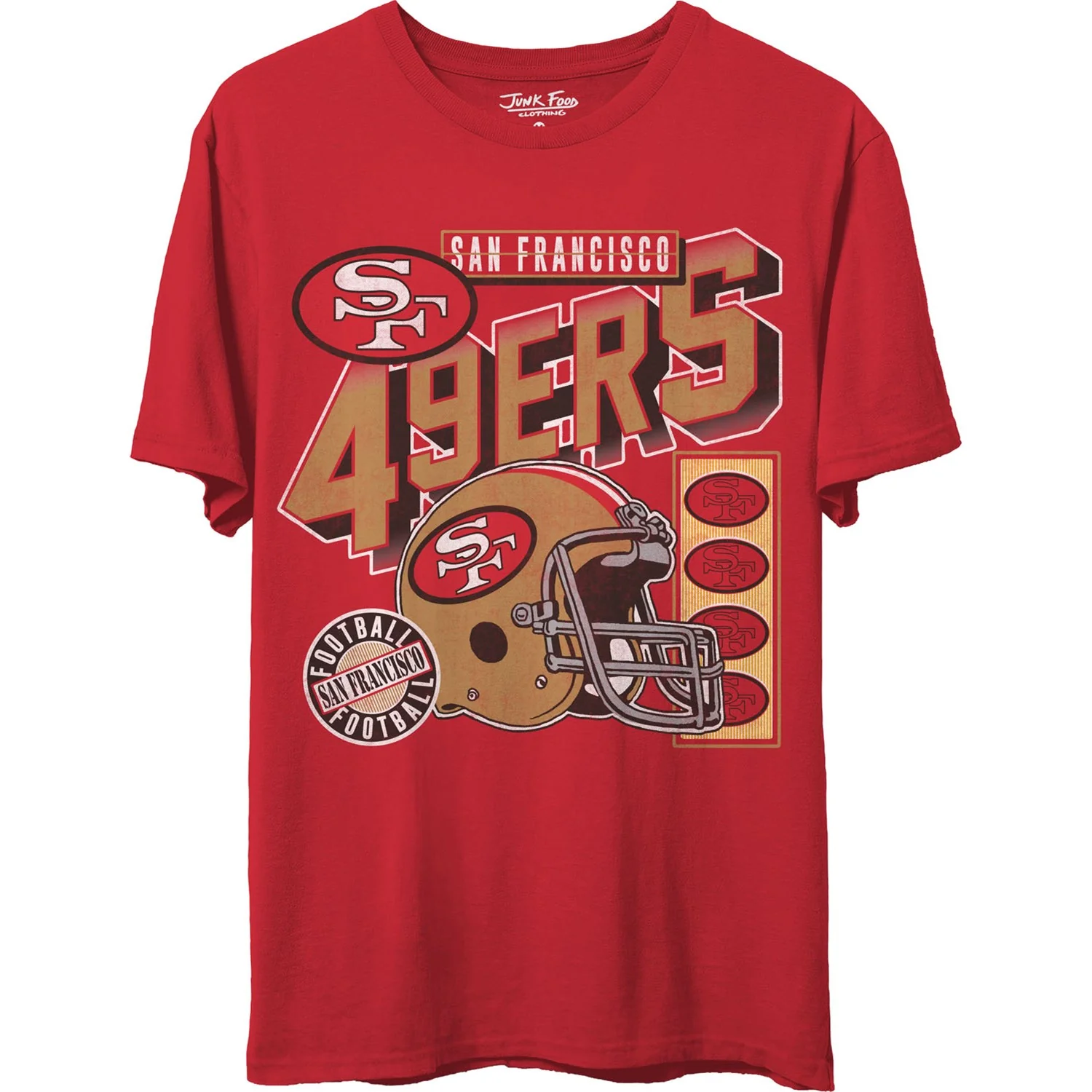 Junk Food - Unisex 49Ers Checkdown T-Shirt - Image 3
