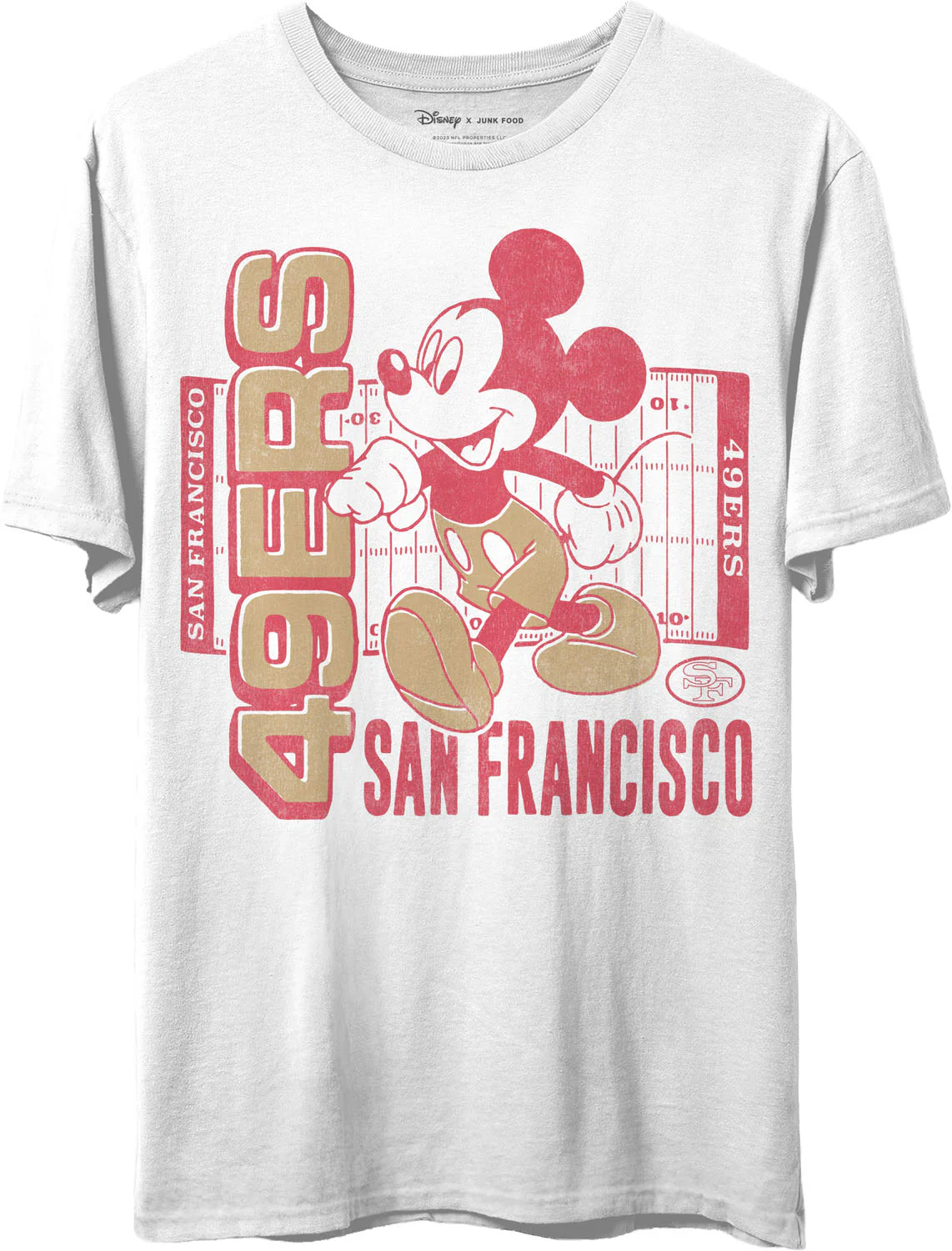 Junk Food - Unisex 49Ers Mickey Field T-Shirt - Image 2