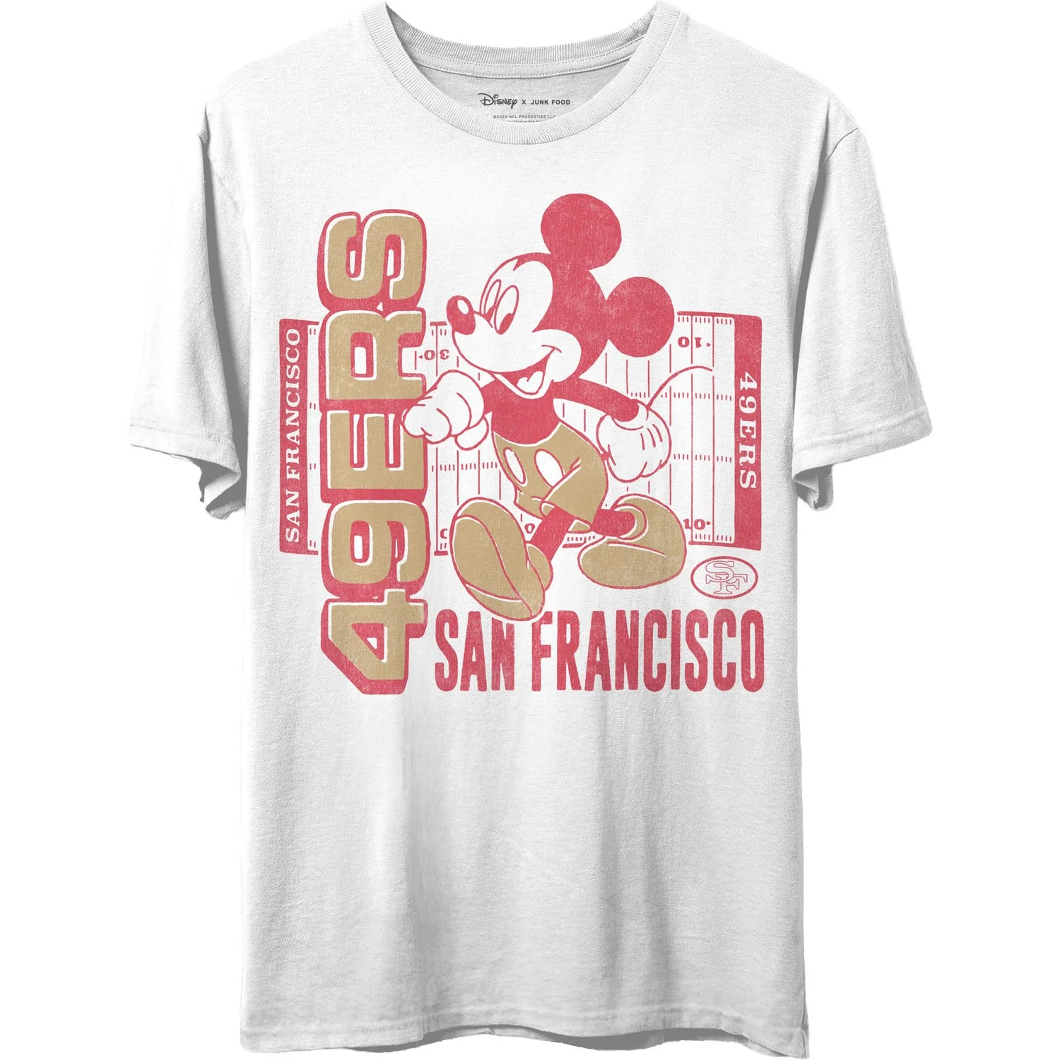 Junk Food - Unisex 49Ers Mickey Field T-Shirt - Image 3