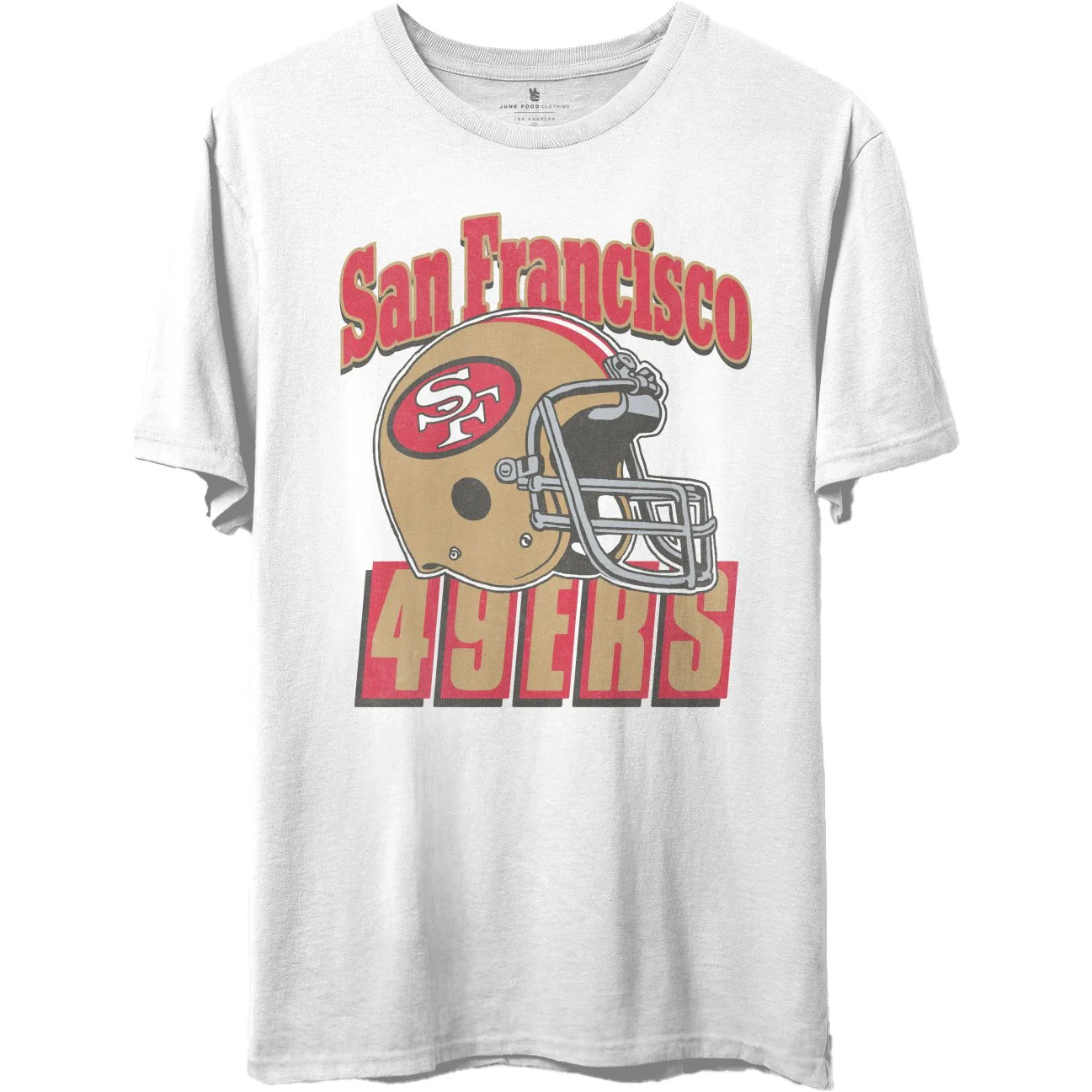 Junk Food - Unisex 49Ers Throwback Helmet T-Shirt - Image 3