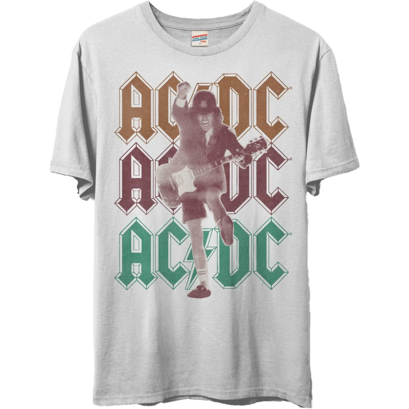 Junk Food - Unisex Acdc Triple Color Logo T-Shirt - Image 2