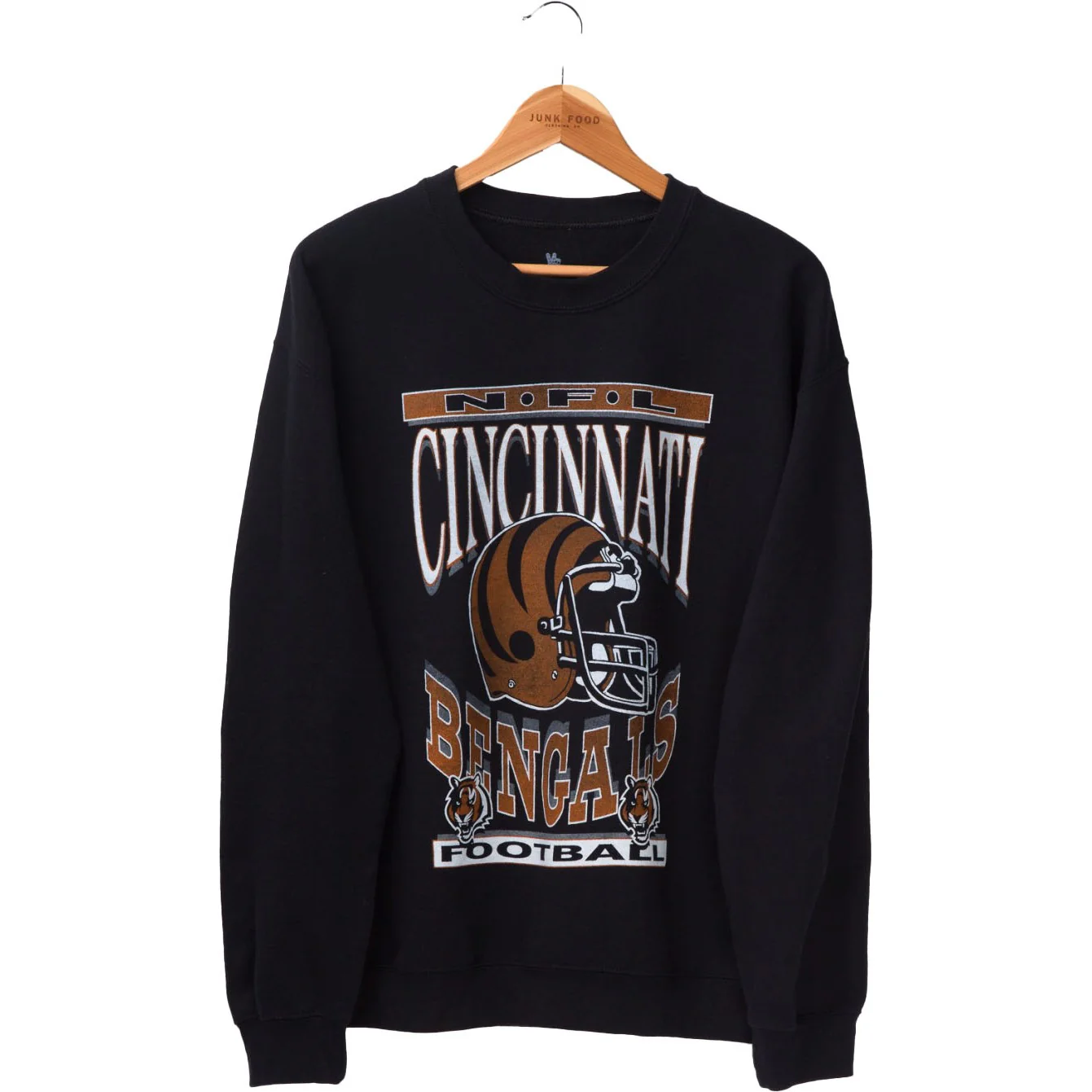 Junk Food - Unisex Bengals Hlmt Fm Crew Fleece Top - Image 3