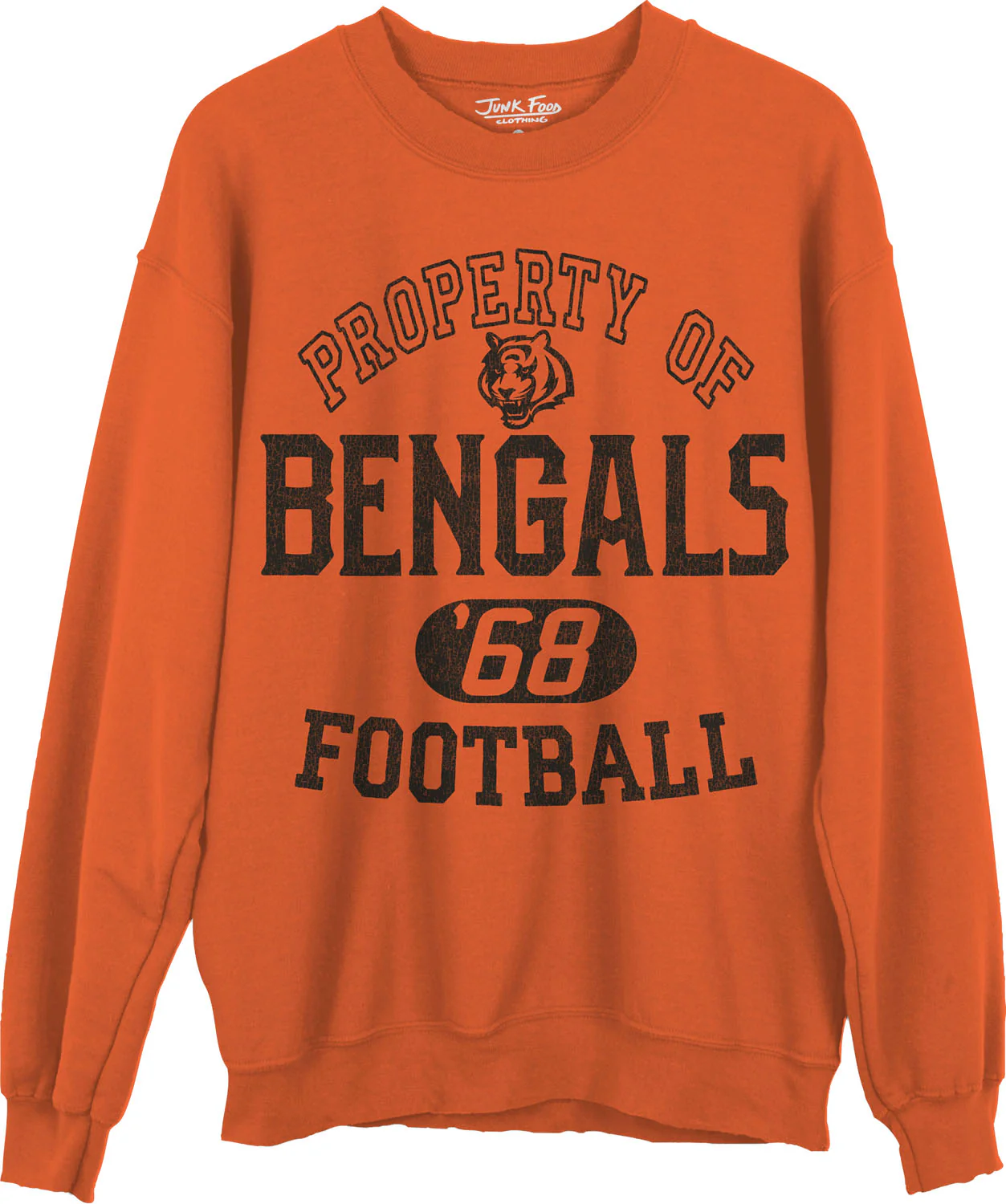 Junk Food - Unisex Bengals Property Crew Neck Fleece Sweatshirt - Image 2