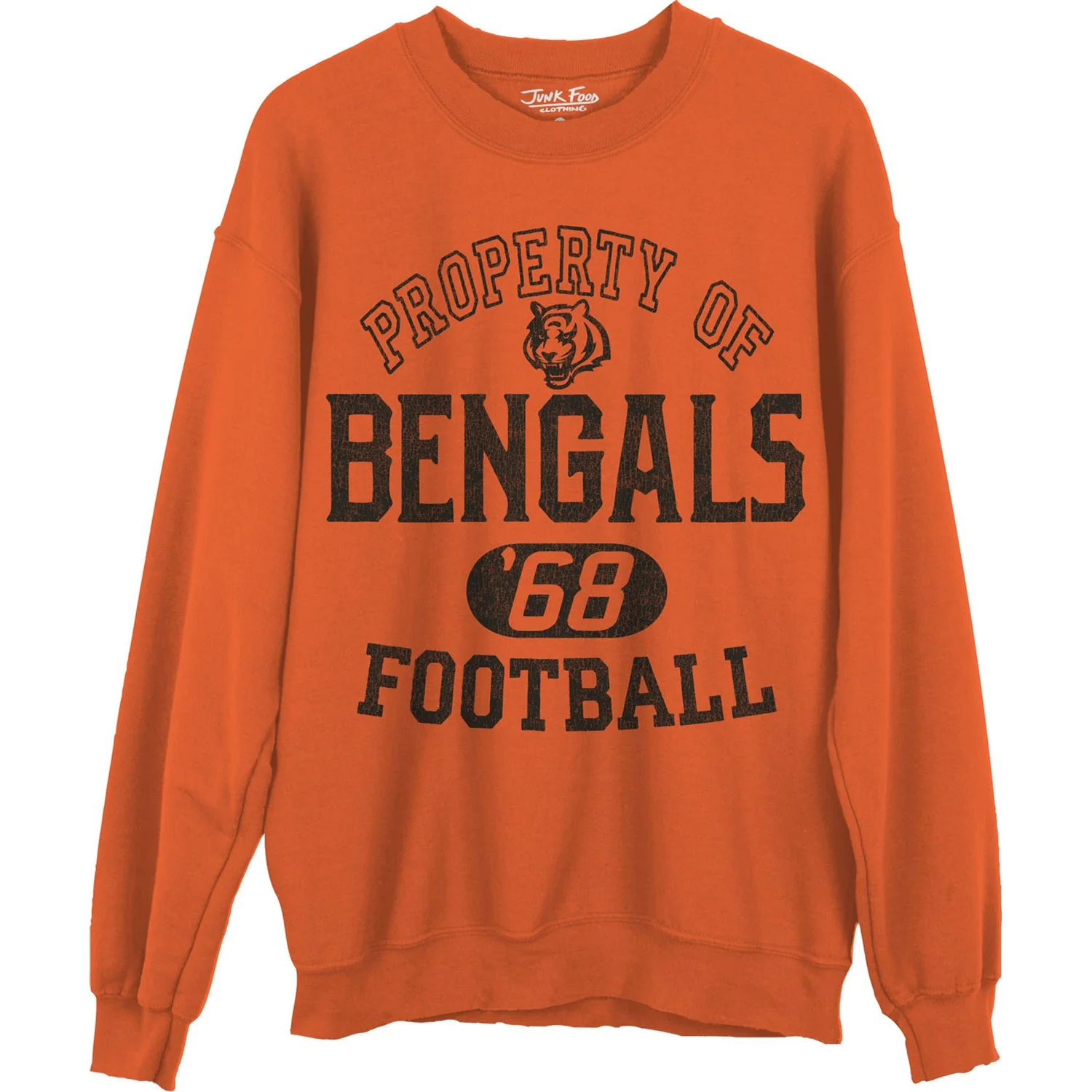 Junk Food - Unisex Bengals Property Crew Neck Fleece Sweatshirt - Image 3