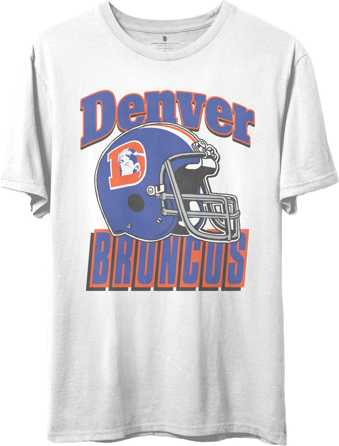 Junk Food - Unisex Broncos Throwback Helmet T-Shirt - Image 2