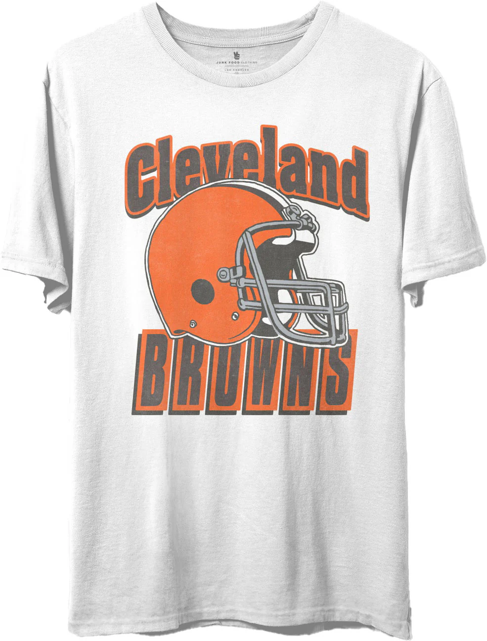 Junk Food - Unisex Browns Throwback Helmet T-Shirt - Image 2
